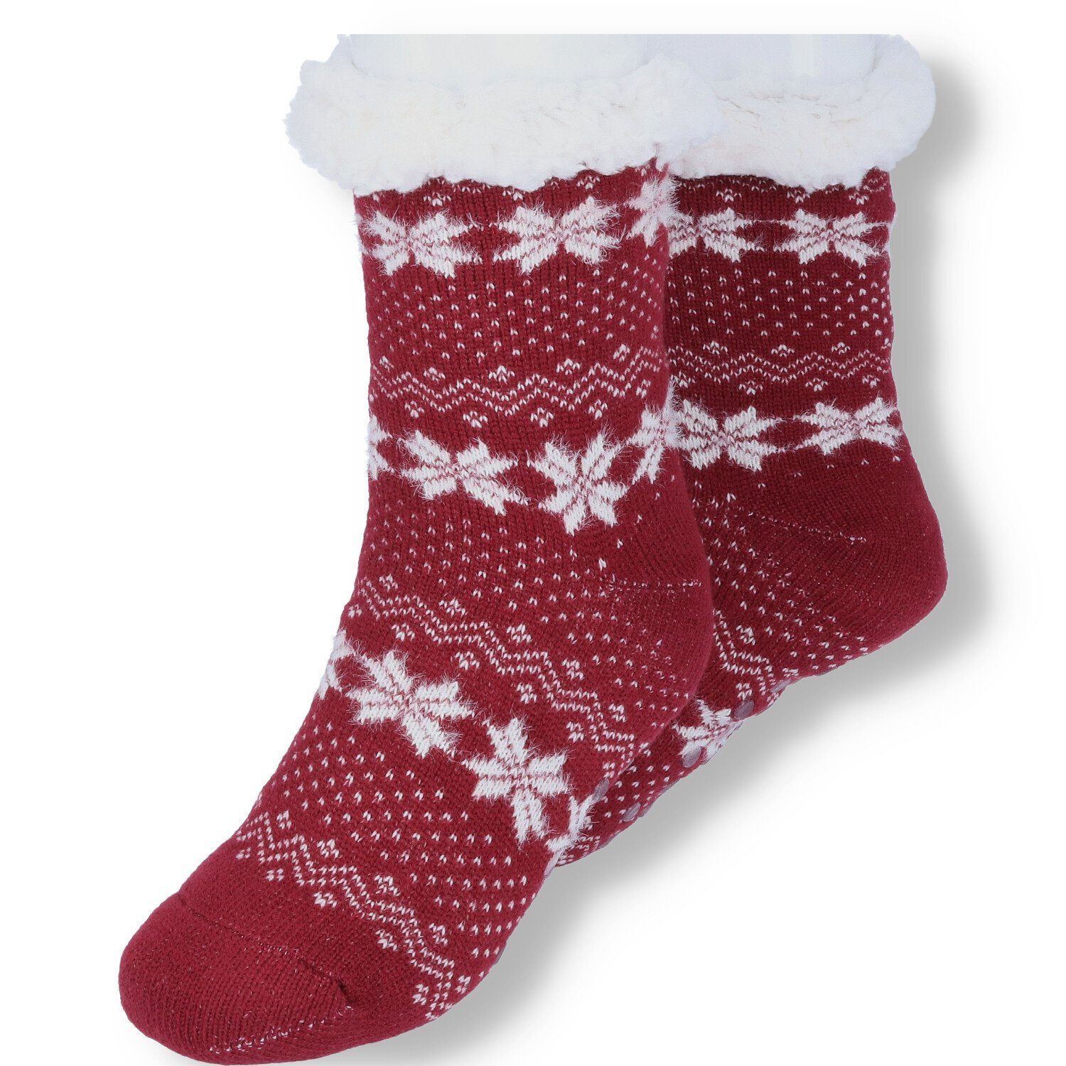 Antonio Kuschelsocken Antonio Damen Hüttensocken bordeaux