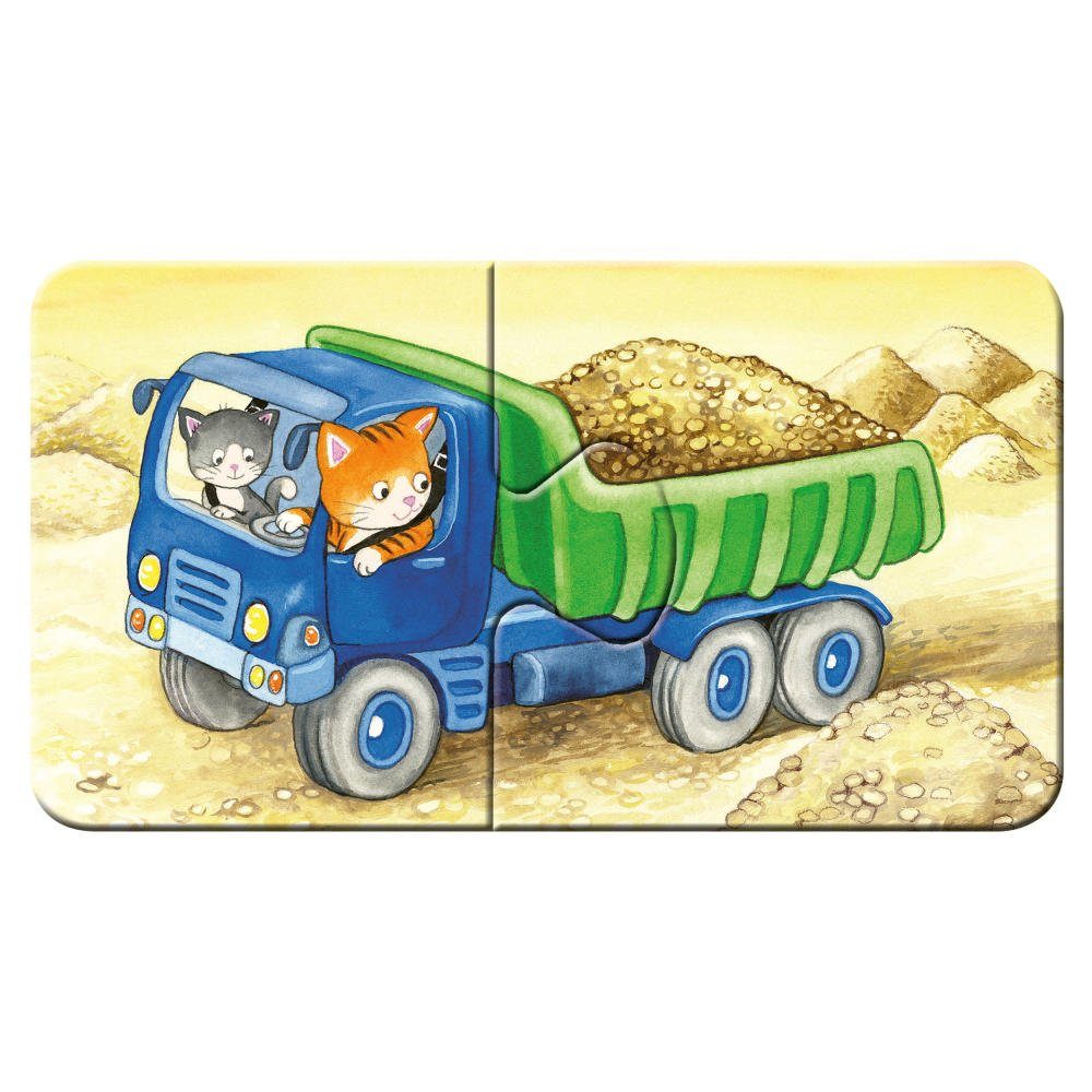 Baustelle, Puzzle Tierische Puzzleteile Ravensburger