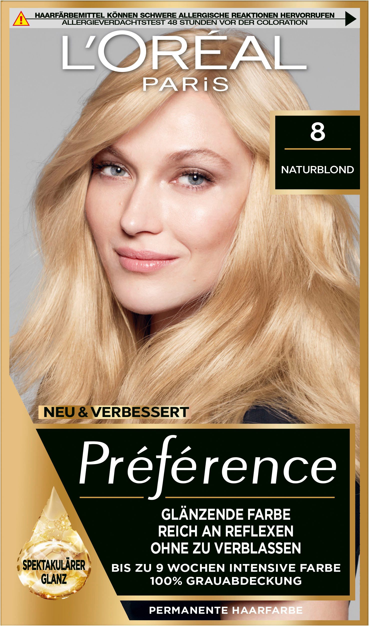 L'ORÉAL PARIS Coloration PRÉFÉRENCE HAARFARBE, Packung, 3-tlg., dauerhafte Haarcoloration mit 100% Grauabdeckung