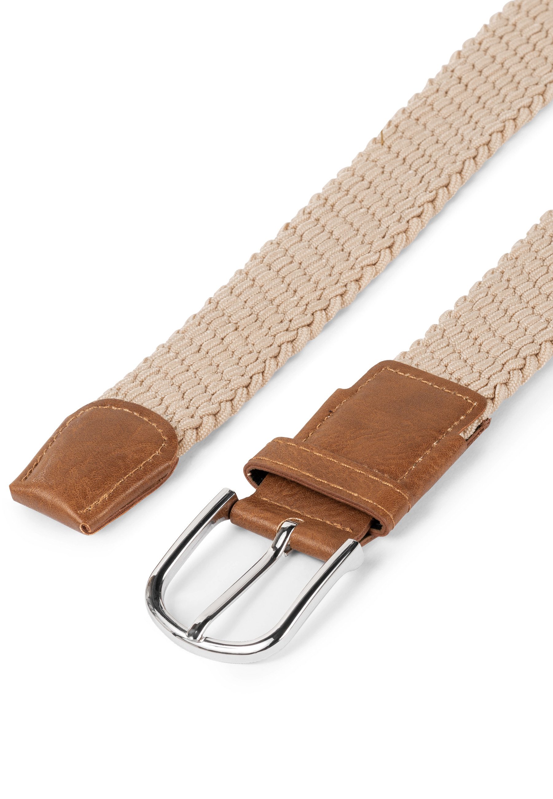 INDICODE Stoffgürtel Herren Alvin Gürtel Canvas Belt (1-St., 1) Elastischer Flechtgürtel - Stoffgürtel, dehnbarer Gürtel ohne Löcher – Bild 4 von 5