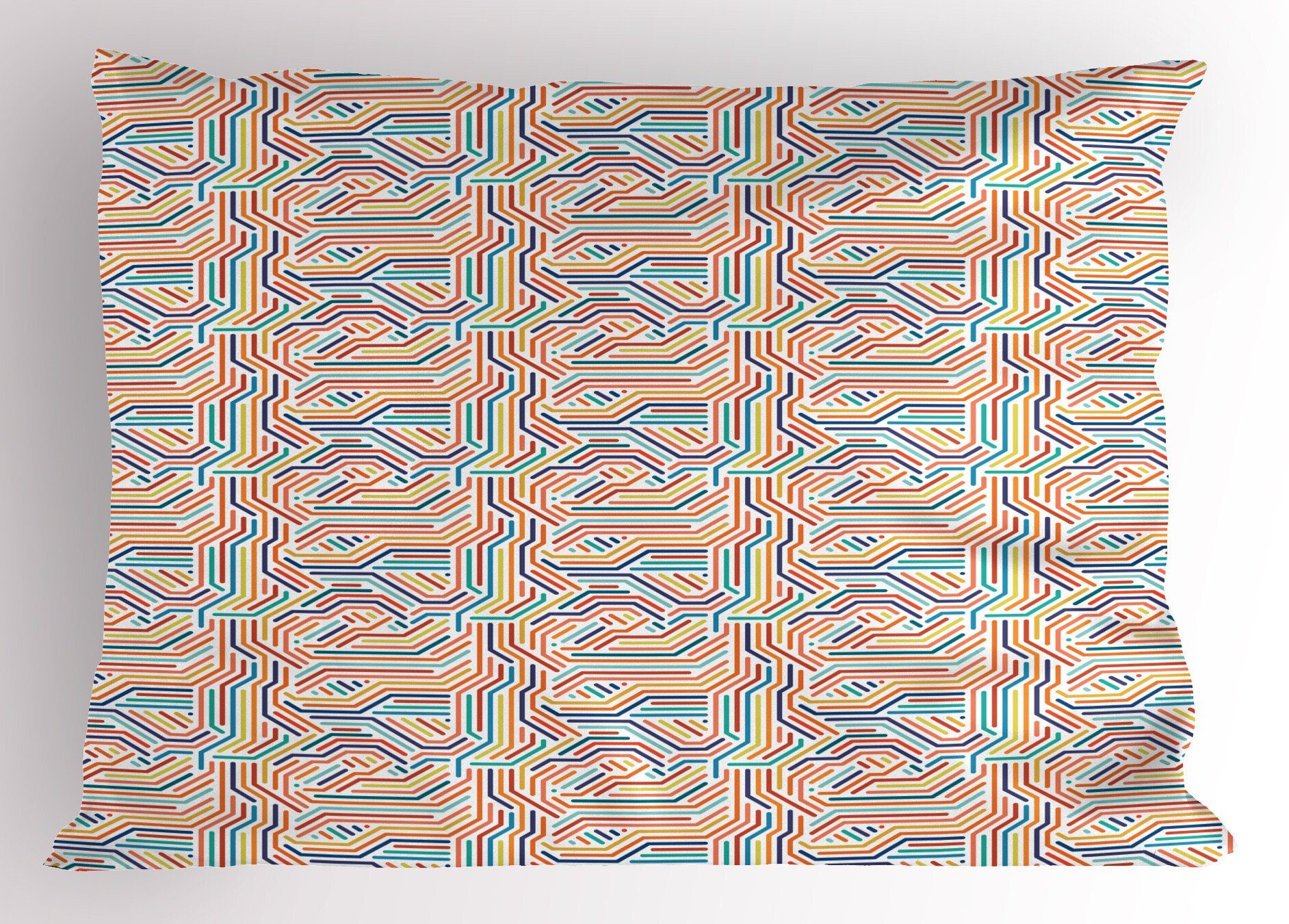 Kissenbezüge Dekorativer Standard King Size Gedruckter Vivid Stripes Abstrakt (1 Stück), Kissenbezug, Moderne Abakuhaus