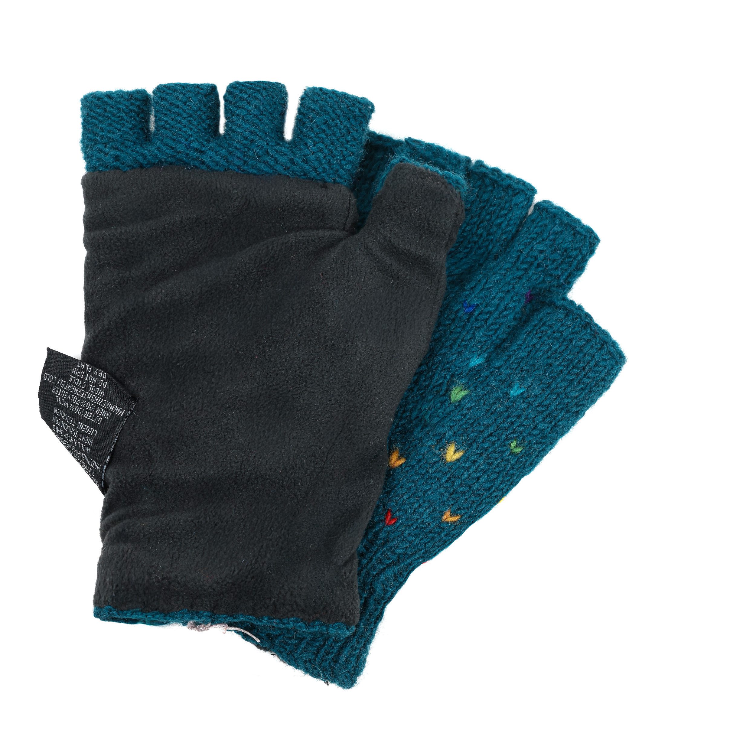 McRon Strickhandschuhe Fingerlose Handschuhe Modell Nirma Regenbogen günstig online kaufen