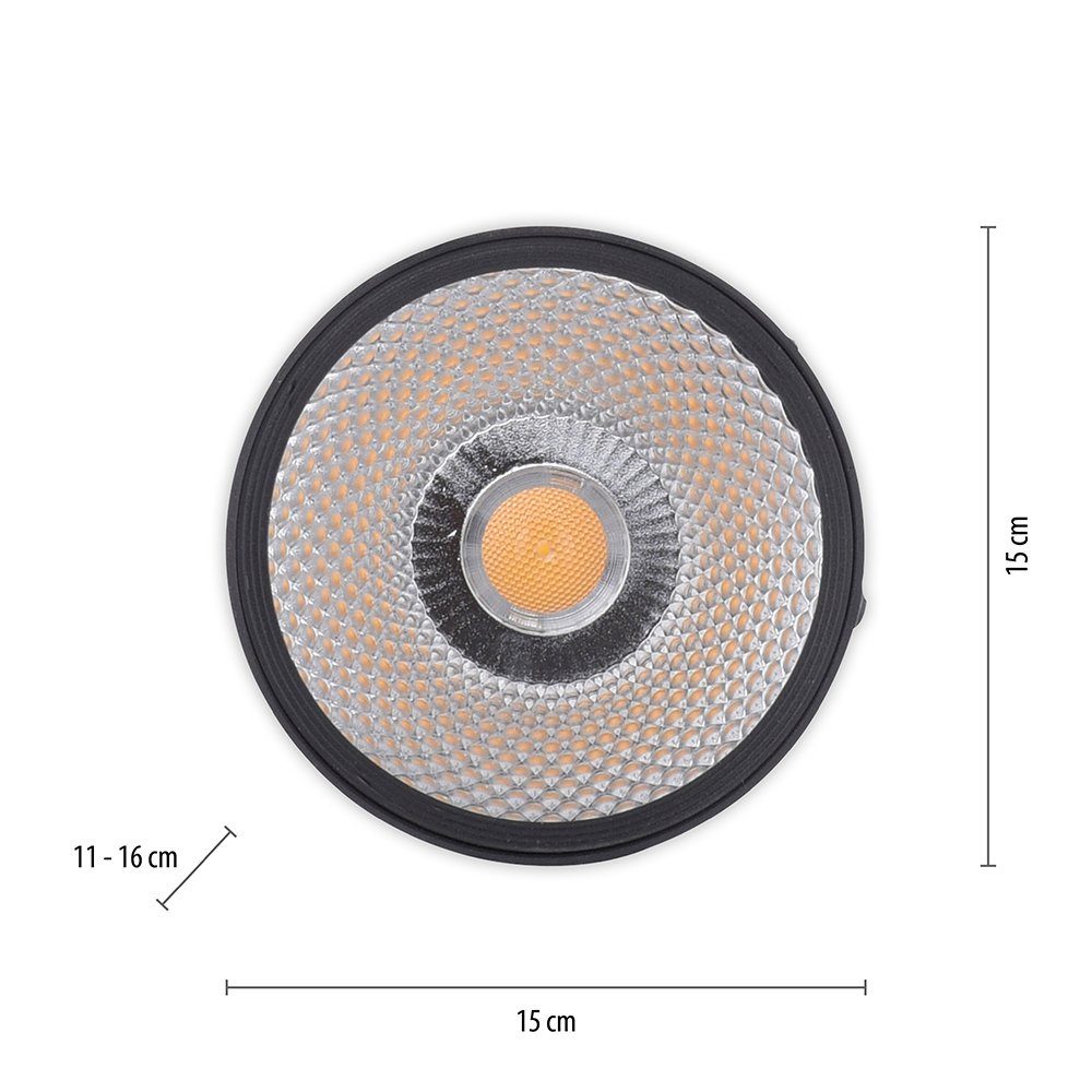 Neuhaus Switchmo, dimmbar, Strahler Licht Strahler PURE-NOLA, LED Deckenleuchte Deckenstrahler warmweißes LED 2xLED/15W/3000K, schwenkbar schwarz schwenkbar, Spot Paul