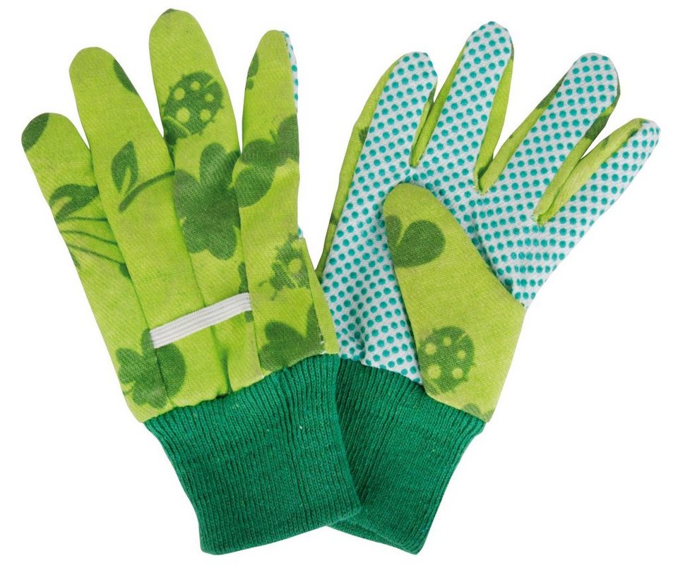 Esschert Design KG110 Kinder-Gartenhandschuhe, mit Noppen, Gemustert, grün ( 2 Paar Esschert Design KG110 Kinder-Gartenhandschuhe, mit Noppen, Gemustert, grün ( 2 Paar