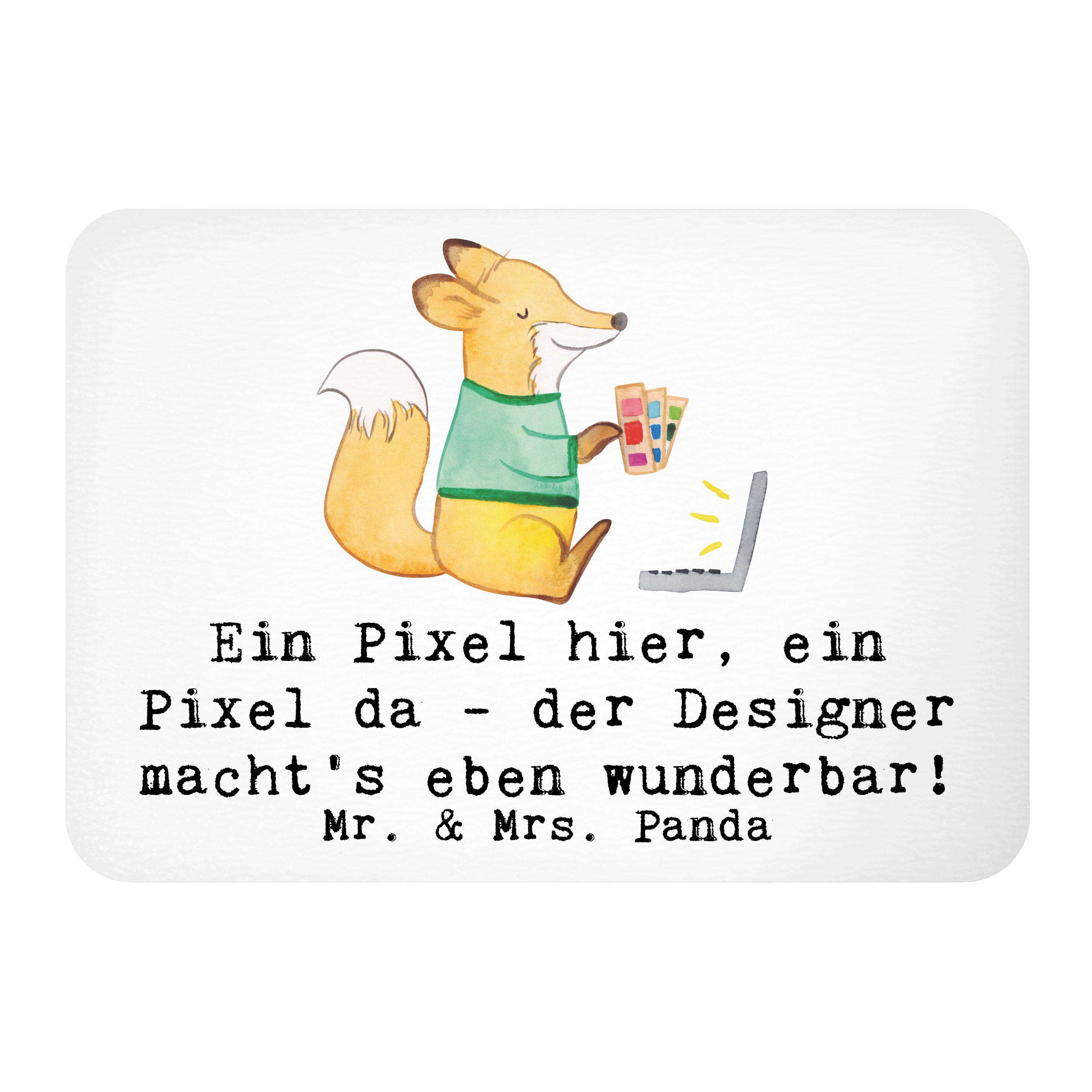 Mr. & Mrs. Panda Magnet Ein Pixel hier, ein Pixel da - der Designer macht's eben wunderbar! - (1-St), Farbenfroh bedruckt