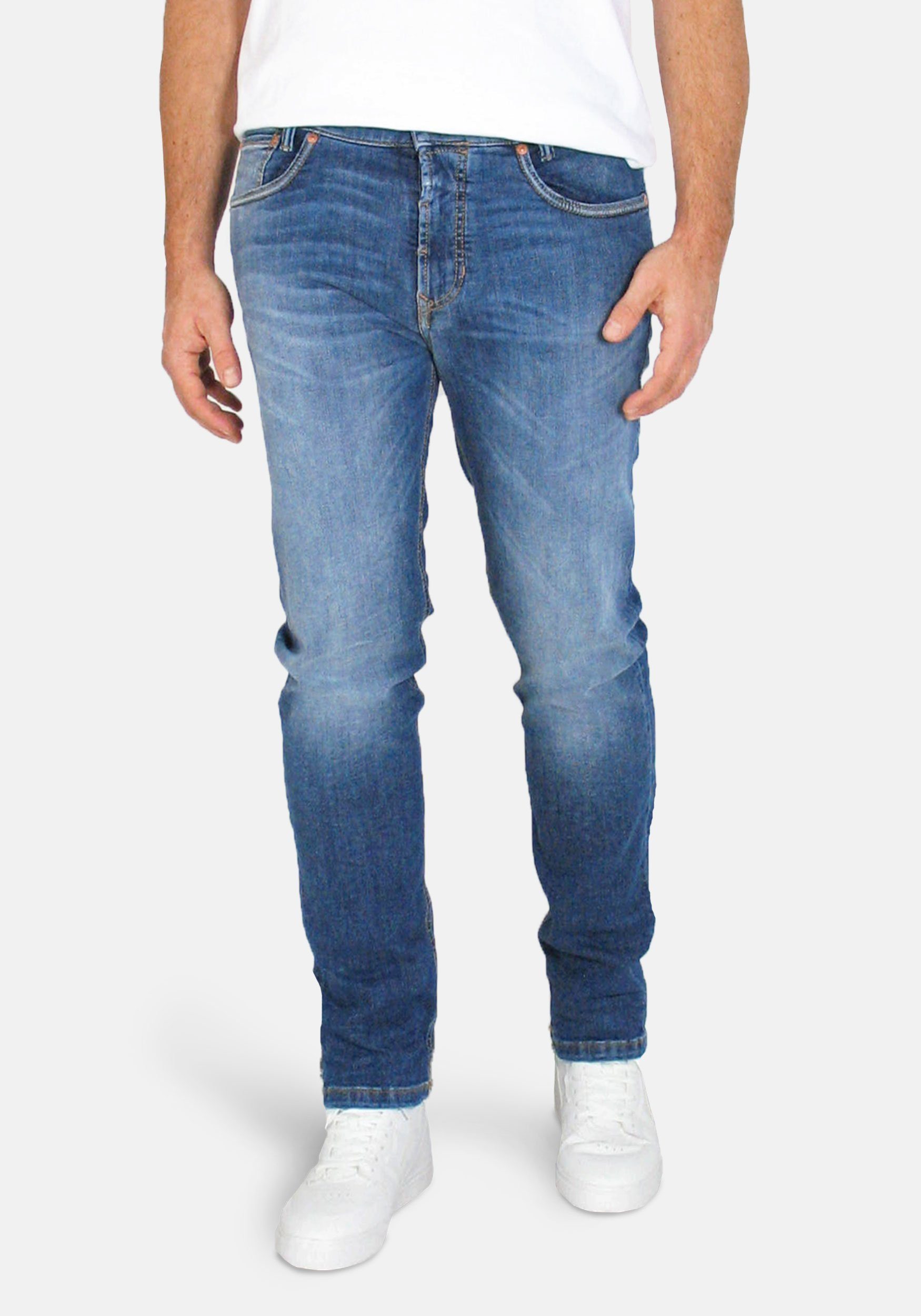 MAC 5-Pocket-Jeans Arne Pipe Stretch-Denim, washed in Italy günstig online kaufen