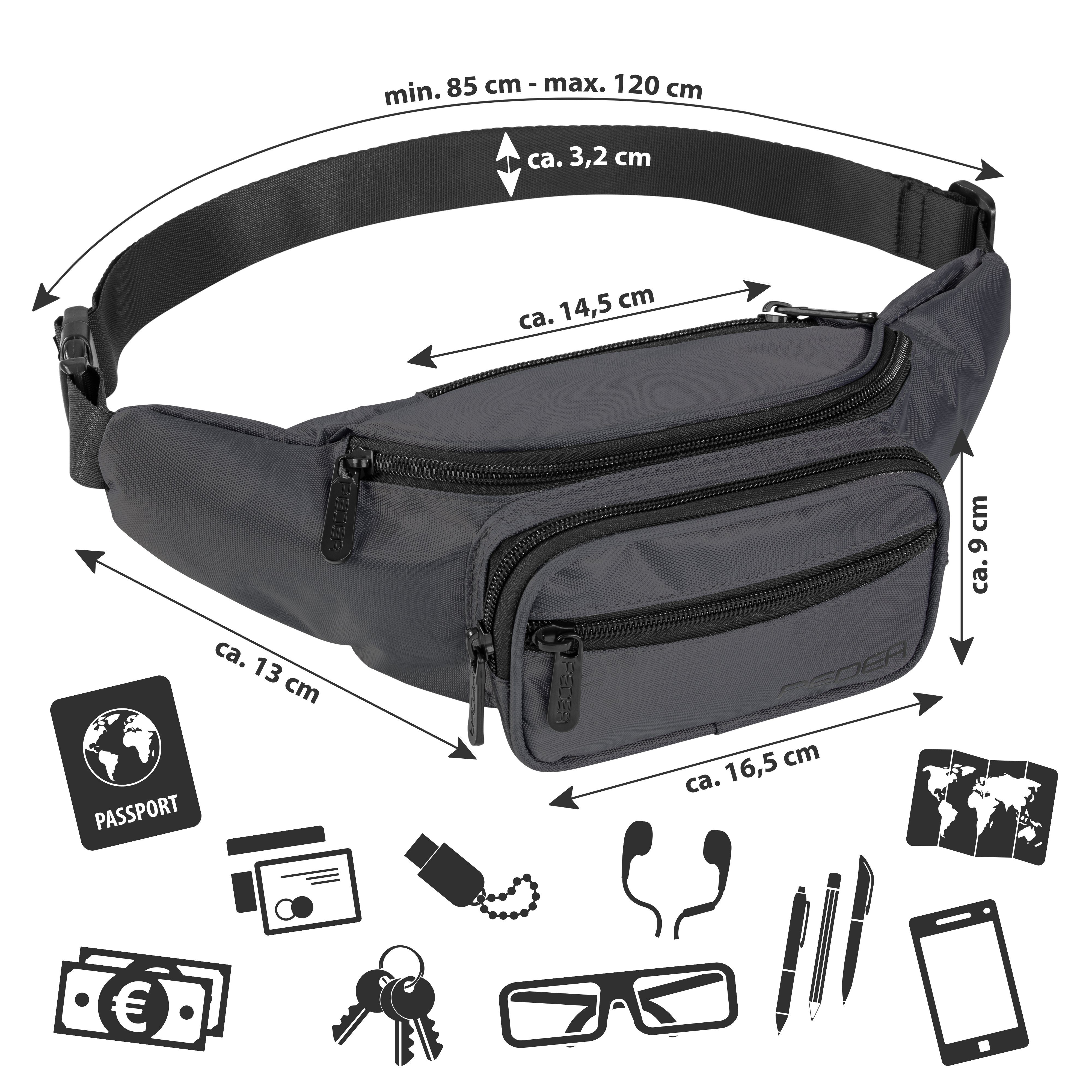 PEDEA Bauchtasche TREND (Größe M, grau), günstig online kaufen