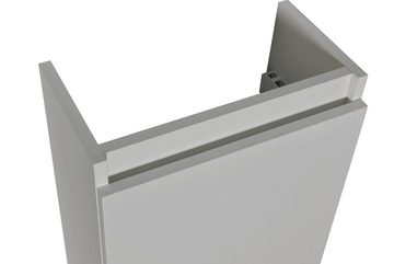 badselekt Badmöbel-Set FRESH Weiß matt, 3-teilig inkl. Waschbecken, Unterschrank & Spiegel mit LED-Beleuchtung Badmöbel-Set Waschtisch-Set perfekt für das Gästebad