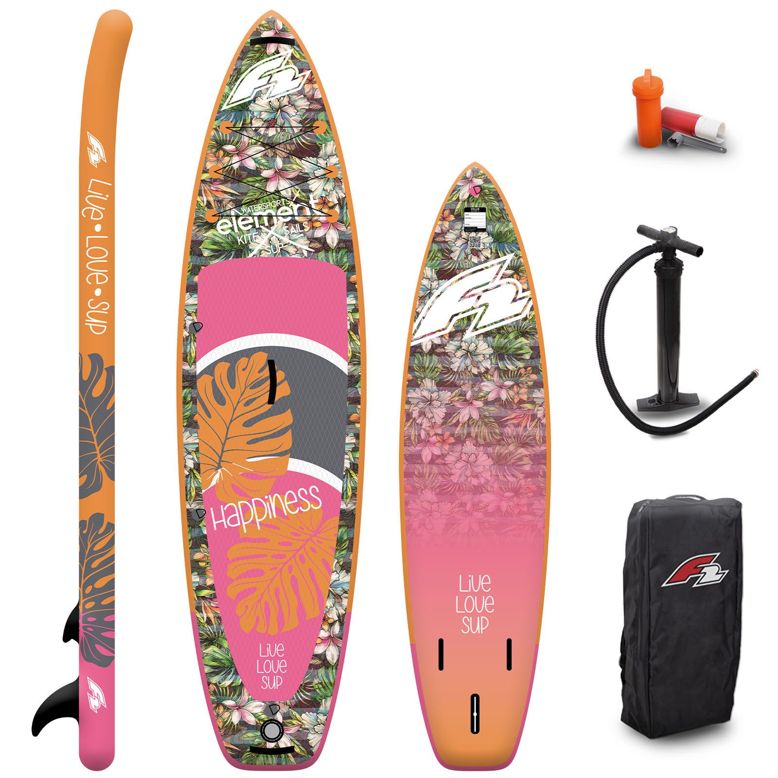 F2 SUP-Board F2 Damen SUP Stand Up Paddle Board Happiness 10'5'' Multicolor, Stand up paddle board