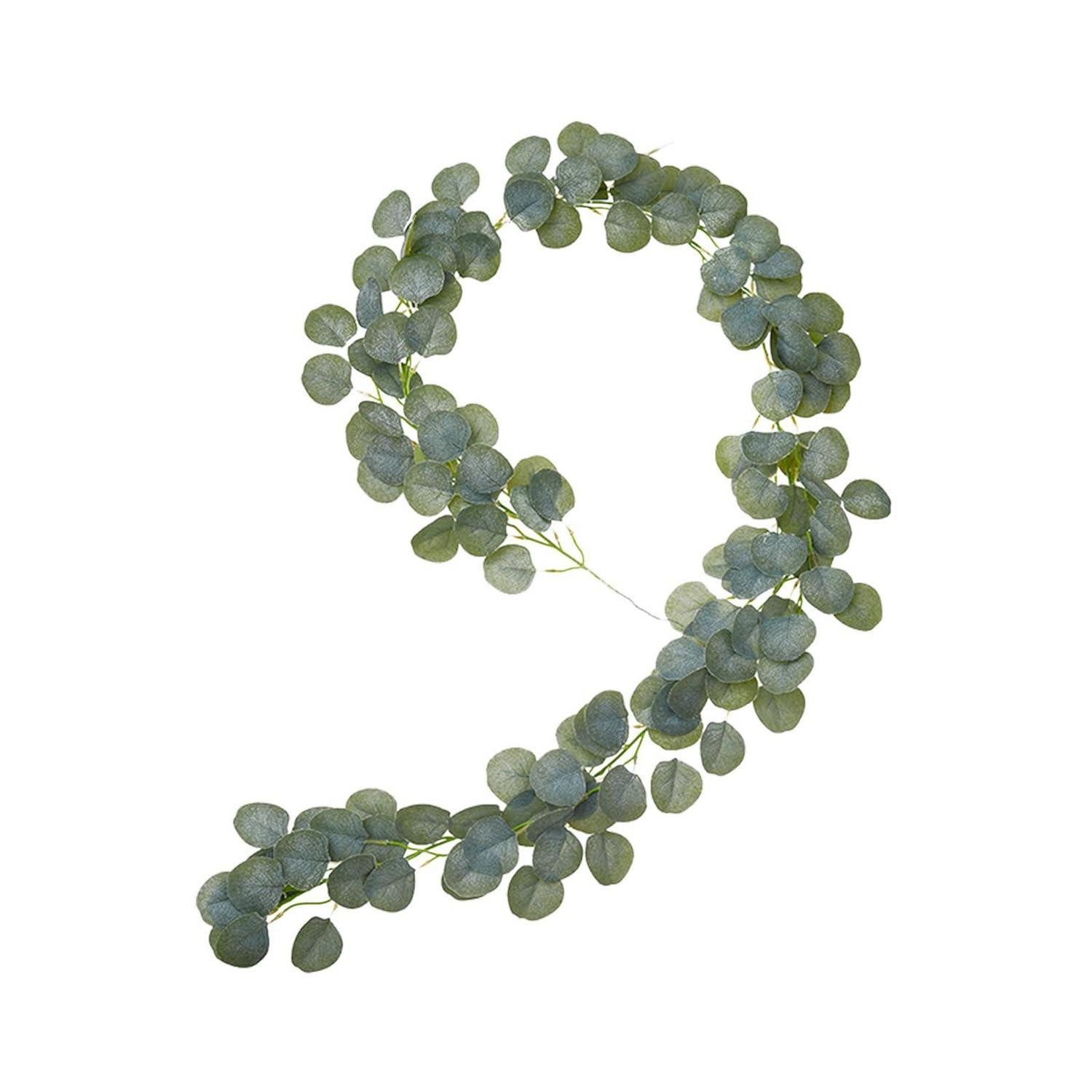 Kunstgirlande Eukalyptus Girlande Grün 2m Künstlich, LuxusKollektion, Höhe 5 cm