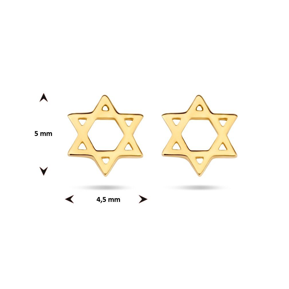 Ohrstecker Ohrstecker Davidstern Paar 585er NICEANDnoble Gelbgold