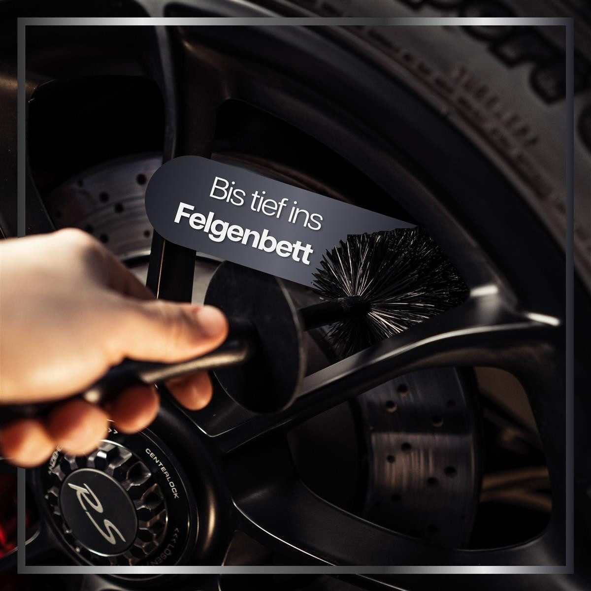 autopflege Felgenbürste Auto Extra Lang Detailing Brush, Bürste, Weich & Flexibel für eine effiziente Felgenreinigung