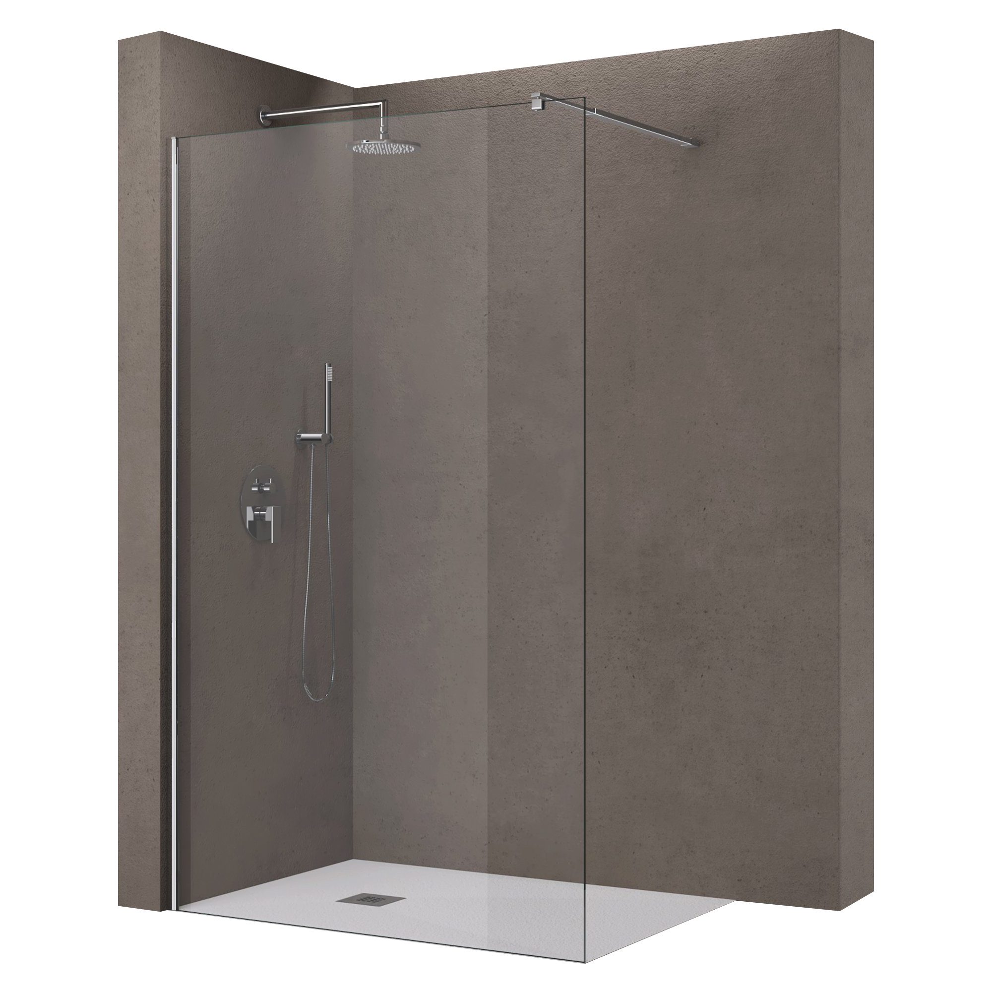 doporro Walk-in-Dusche Duschkabine Duschwand Duschabtrennung 8-10mm ESG NAN günstig online kaufen