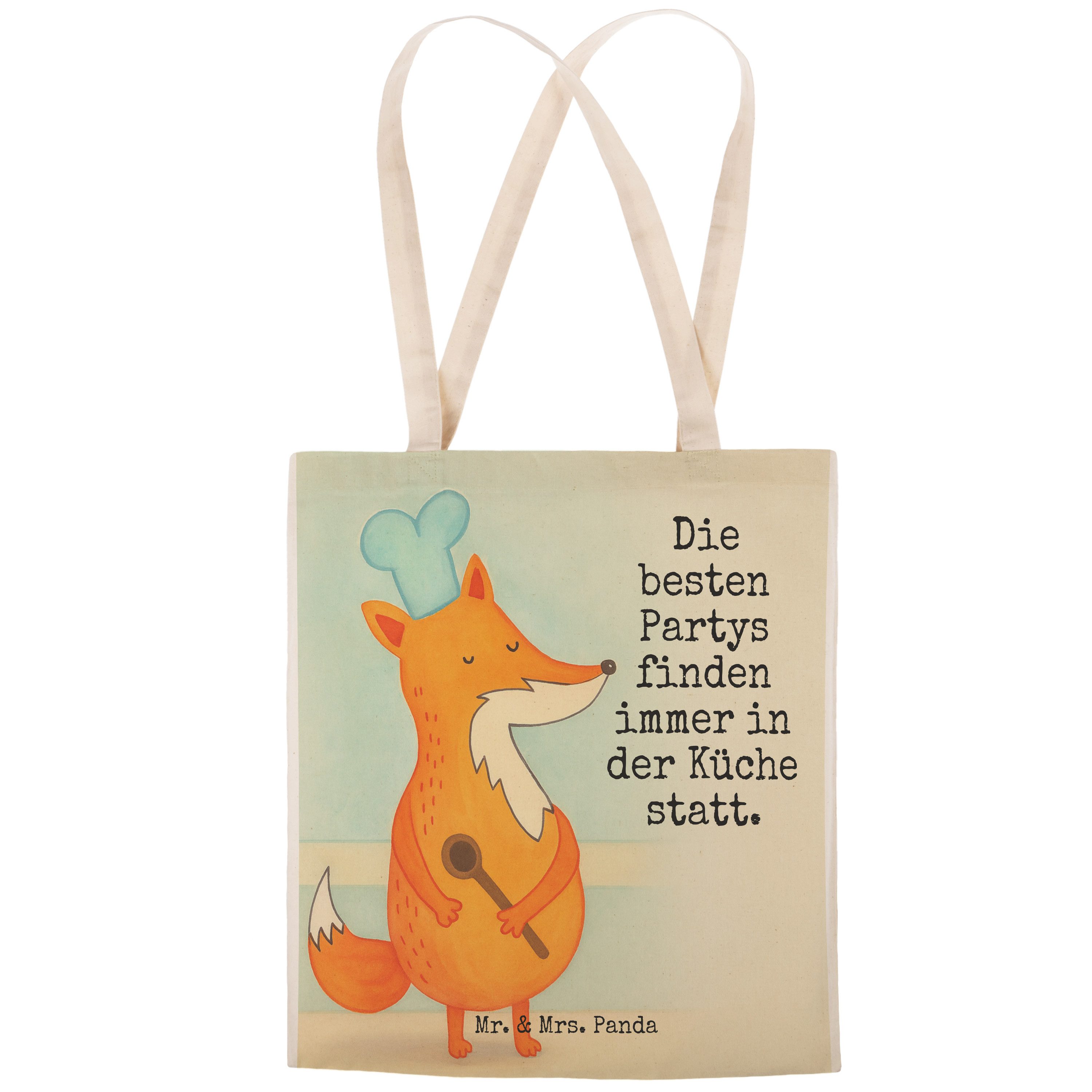 Mr. & Mrs. Panda Tragetasche Fuchs Koch Design, Beutel Tasche, Weiß, Tasche, Chefkoch, Witzig, Tot (Packung), Hunger Köche Beutel