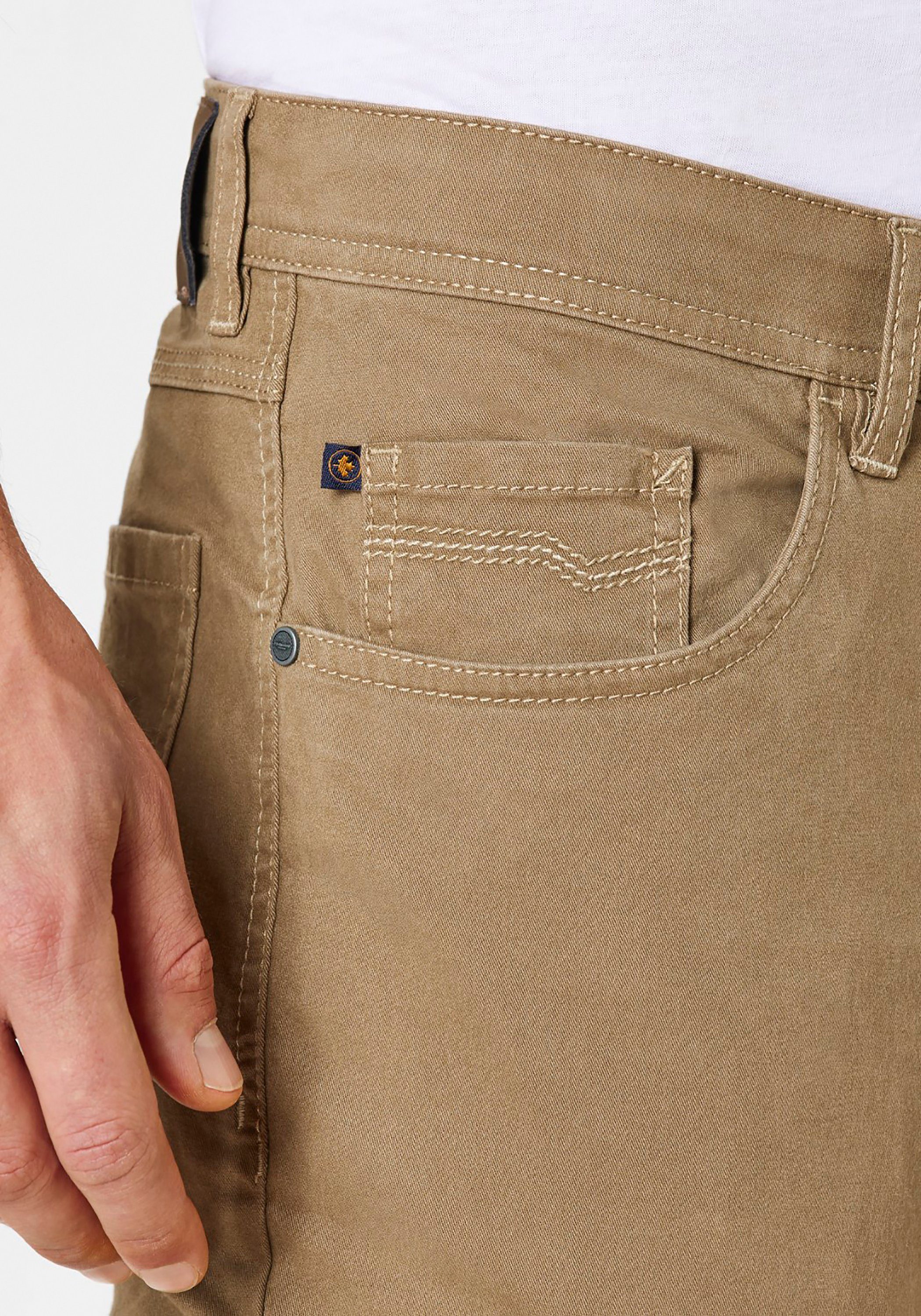 Redpoint Stoffhose MILTON Stretchanteil mit Regular Fit 5-Pocket Hose beige