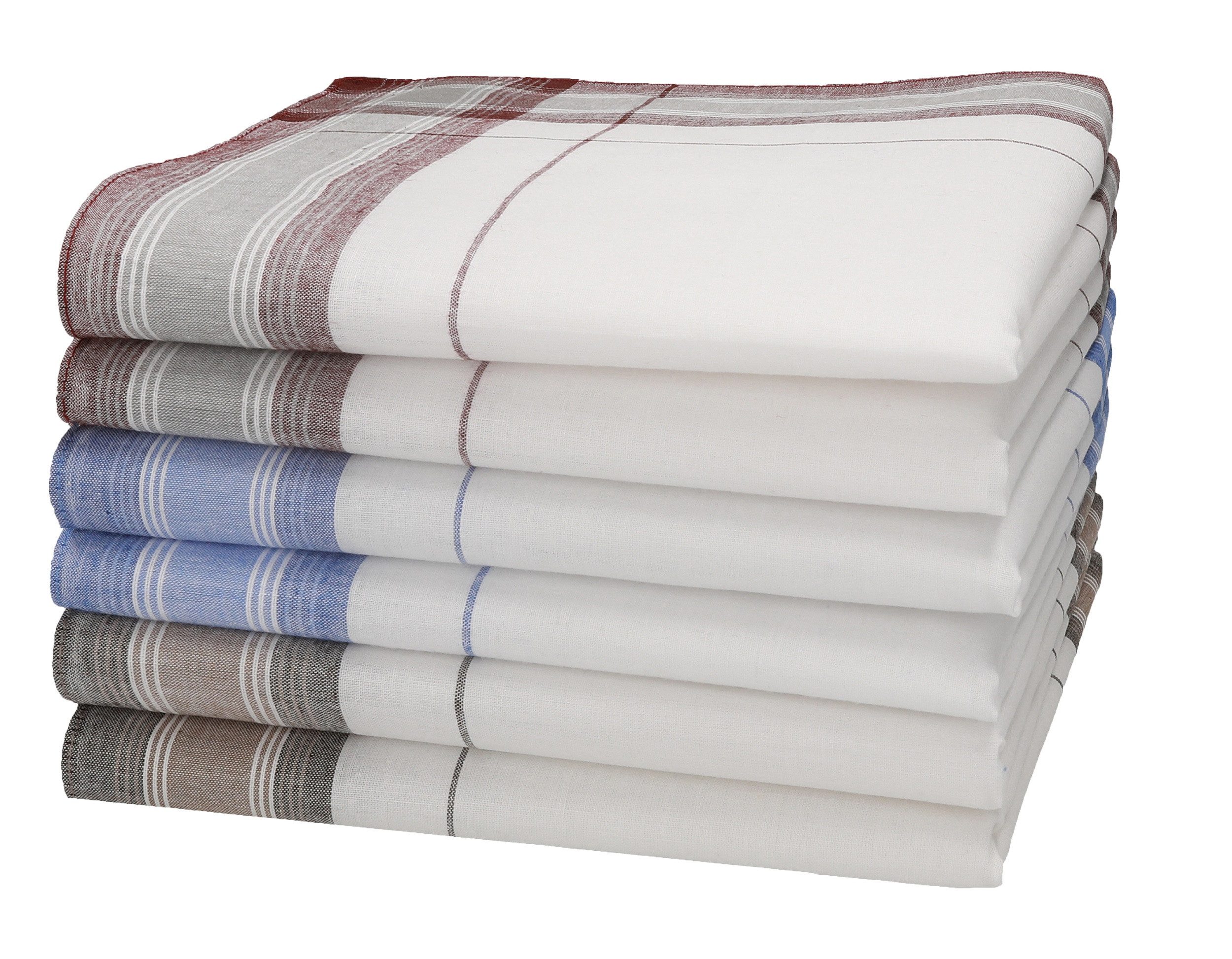 Betz Taschentuch 6 Stück Herren Stoff Taschentücher Set Martin Größe 40x40cm, (6-St)