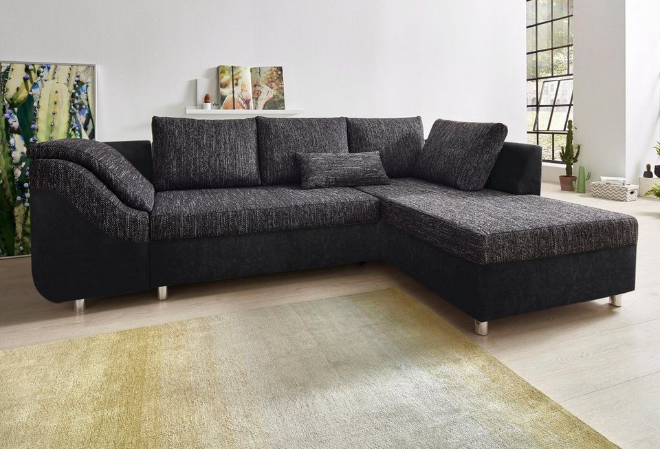 COLLECTION AB Ecksofa Sally, mit und ohne Bettfunktion, inklusive loser  Rücken- und Zierkissen