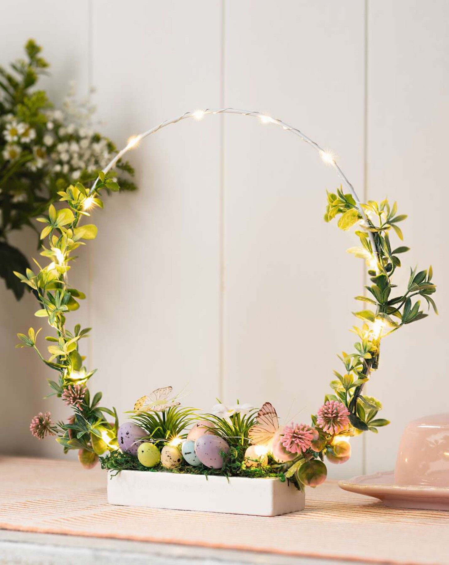 Dekoleidenschaft Dekokranz LED Dekoring "Ostern" aus Metall, Ø 30 cm, auf H günstig online kaufen