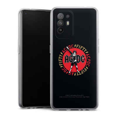 DeinDesign Handyhülle ACDC POWER UP Offizielles Lizenzprodukt ANGUS EMBLEM RED ACDC, Oppo A94 5G Silikon Hülle Bumper Case Handy Schutzhülle