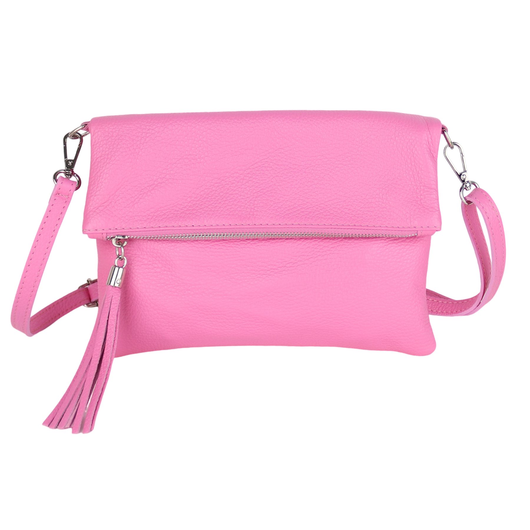 MIRROSI Umhängetasche Damen, Crossbody Bag, Echtleder Made in Italy (1 Tasche 2 Gurte oder Basic Version 1 Tasche 1 Gurt, verstellbaren Schulterriemen), 26x18x2cm (BXHXT)