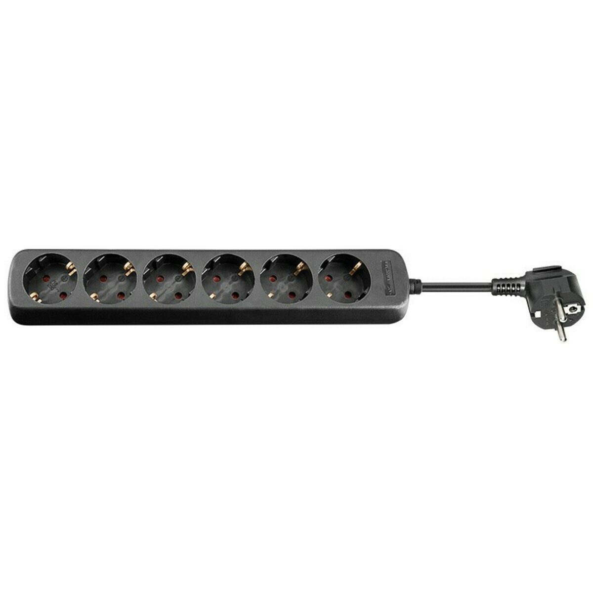 DSIT Serverschrank Steckdosenleiste - 6x Schutzkontakt - Schwarz - 3 Meter