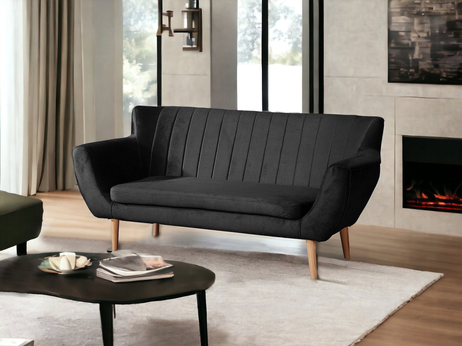 Compleo 2-Sitzer Sofa mit hohen Beinen, günstig online kaufen