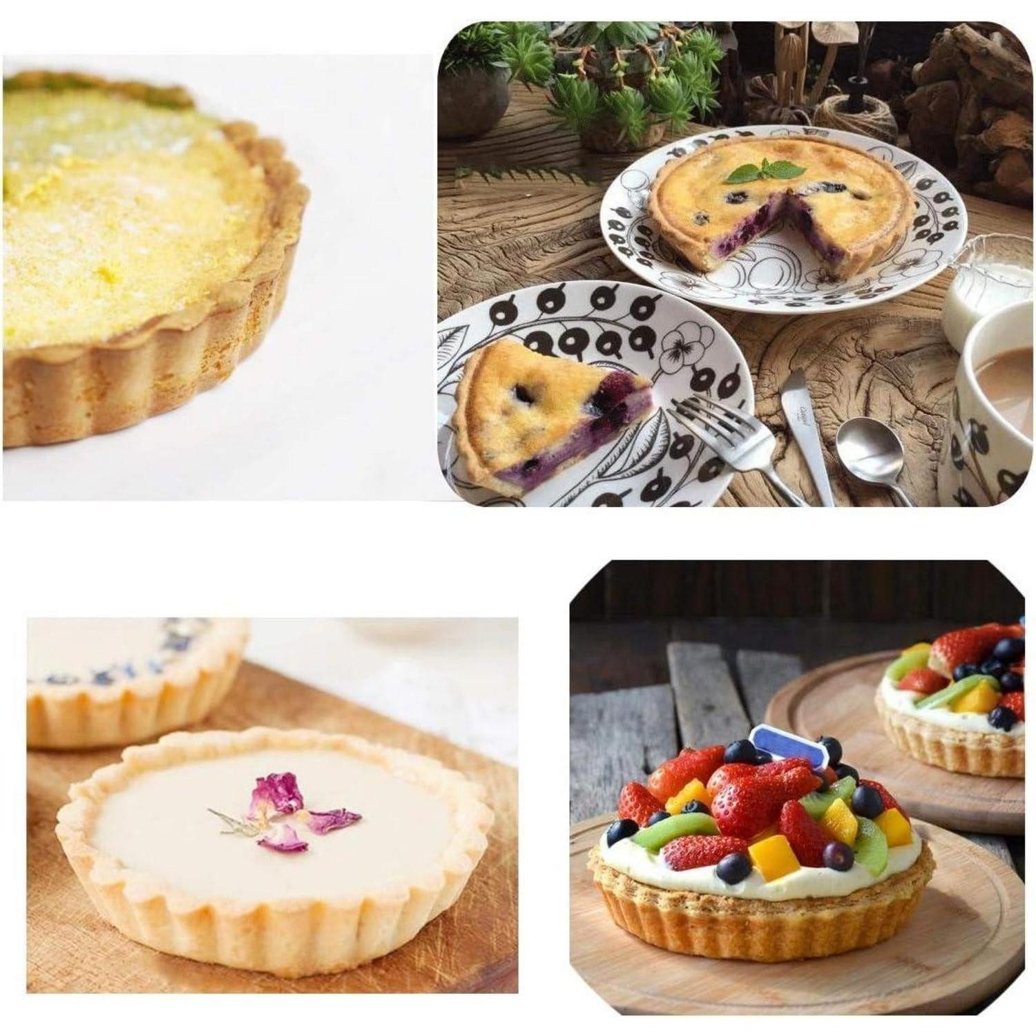 LuxusKollektion Silikonform Silikon Backform Mini Tarte 12er Set Zufallsfarben, (12-tlg)