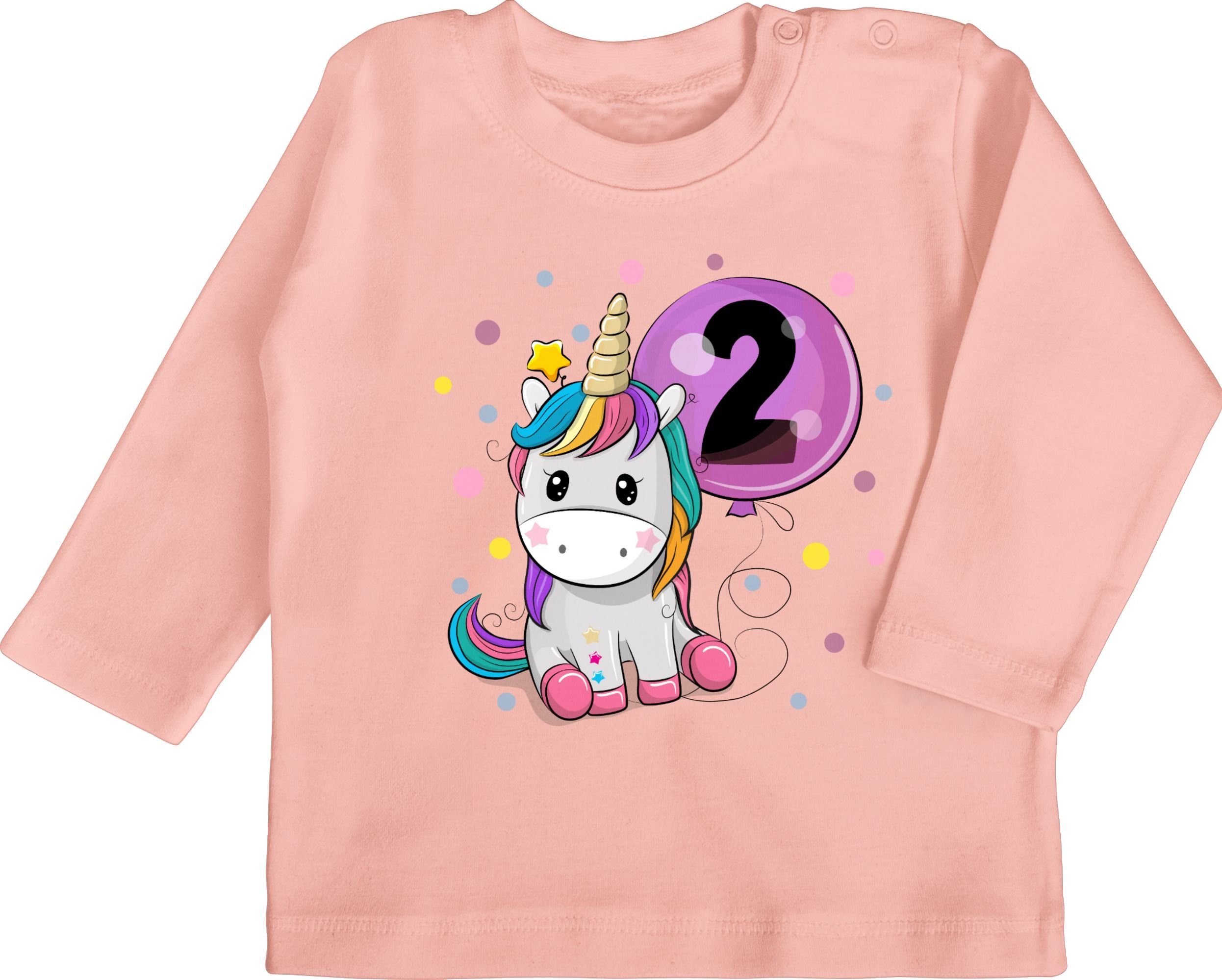T-Shirt Einhorn 2 Geburtstag Mädchen Kindergeburtstag 2 Jahre