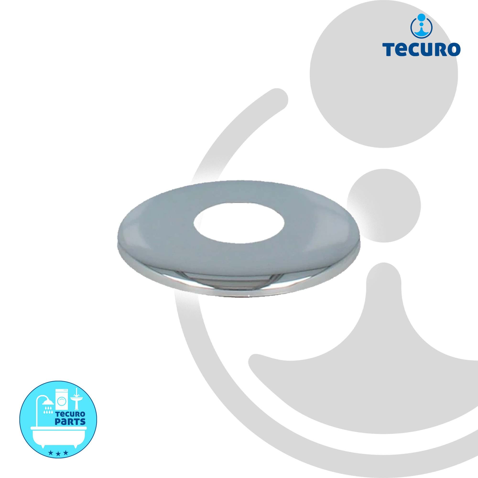 Thumbnail - tecuro Badarmatur DESIGN Hahnrosette (3/8) Ø 18 mm x Ø 60 mm x 5 mm, Messing verchromt