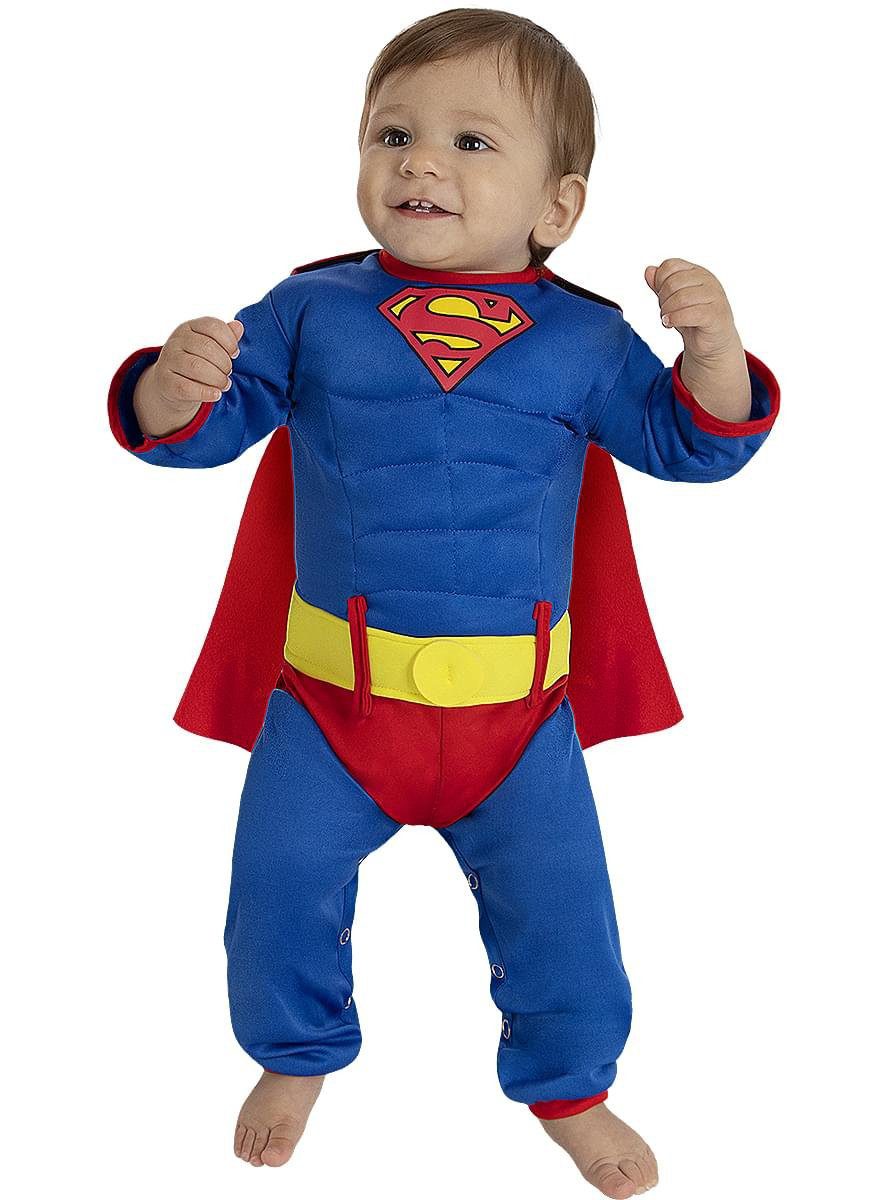 Funidelia Kostüm Superman Classic Kostüm für Babys, Superhelden-Babykostüm im klassischen Look der Comichefte