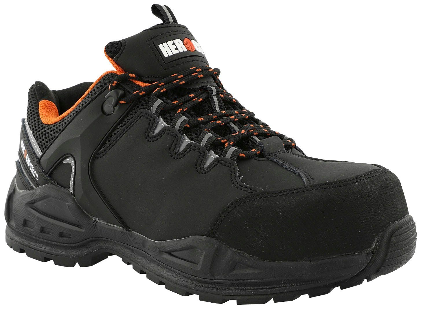 Herock GIGANTES LOW COMPO S3 SCHUHE wasserabweisend, Bequem, Klasse Sicherheitsschuh S3, 2J-Kappe Composite Nubukleder