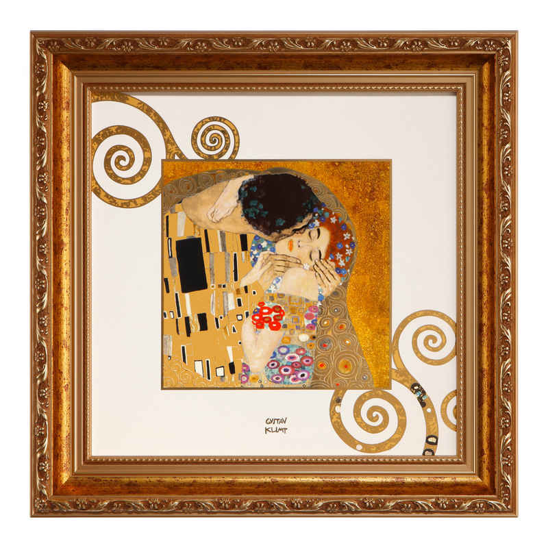 Goebel Wandbild Artis Orbis Gustav Klimt "Der Kuss" Steingut