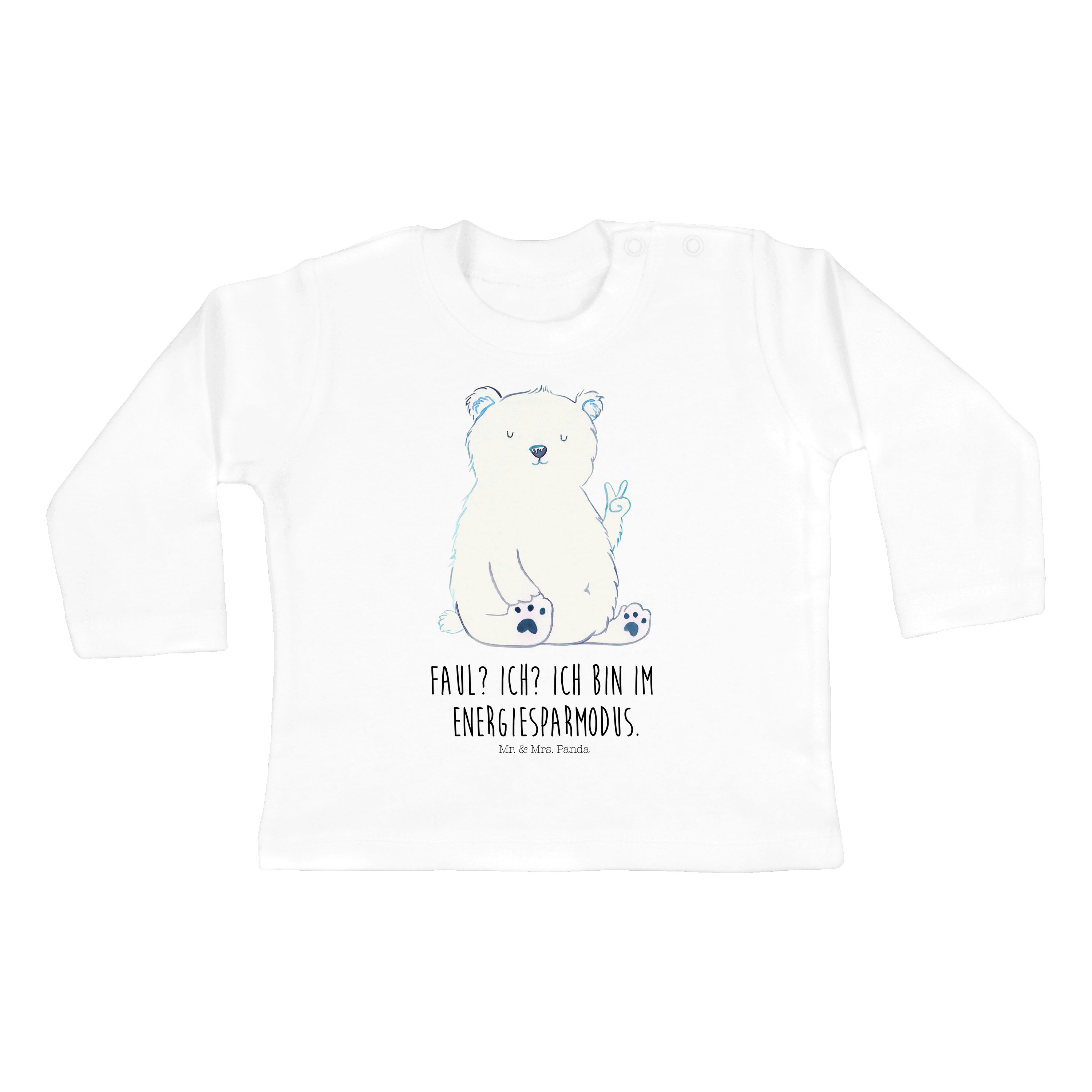 Geschenk, Eisbär Bio, Baby, (1-tlg) Mr. Kleidung, - Weiß Panda - Faul Langarm, Mädchen, Strampler & Mrs.