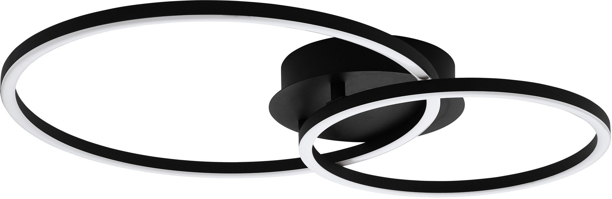 EGLO LED Deckenleuchte Palmaves Deckenlampe, schwarzes Aluminium, Nachtlich günstig online kaufen