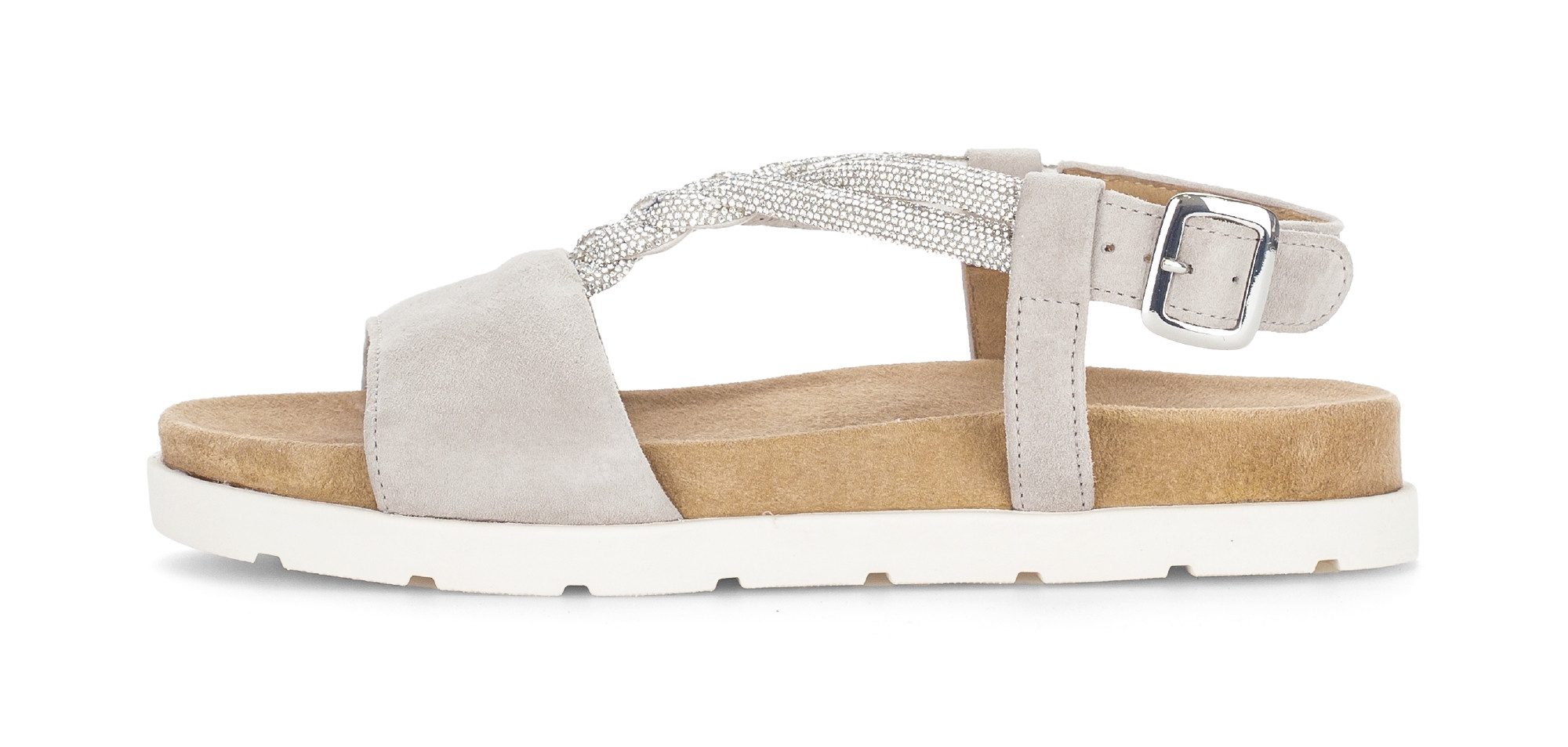 Gabor Riemchensandale Plateau, Sandalette, Sommerschuh mit funkelnden Strasssteichen