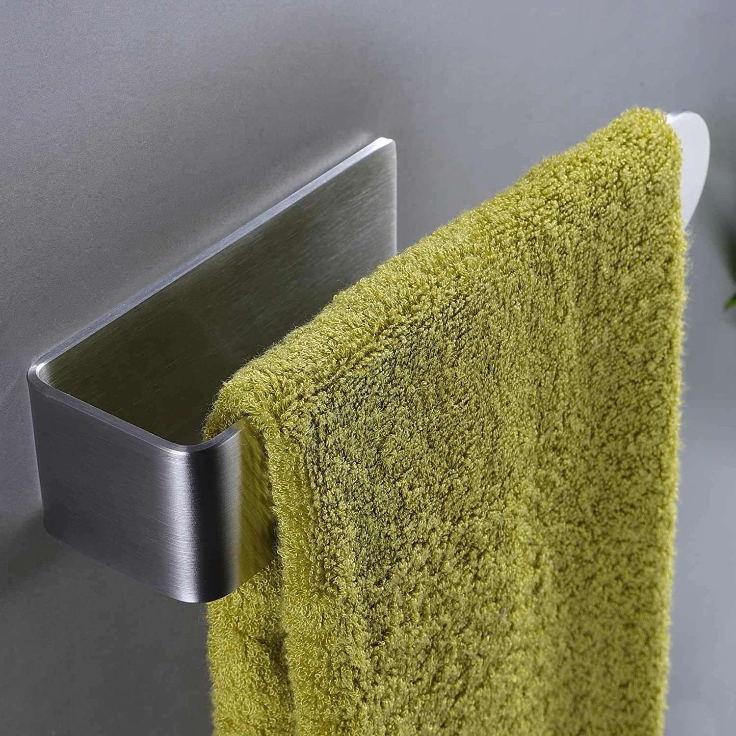 HOMEIDEAS Handtuchhalter,  Handtuchhalter 23/37CM Silberfarben Bad Bohren ohne Stange