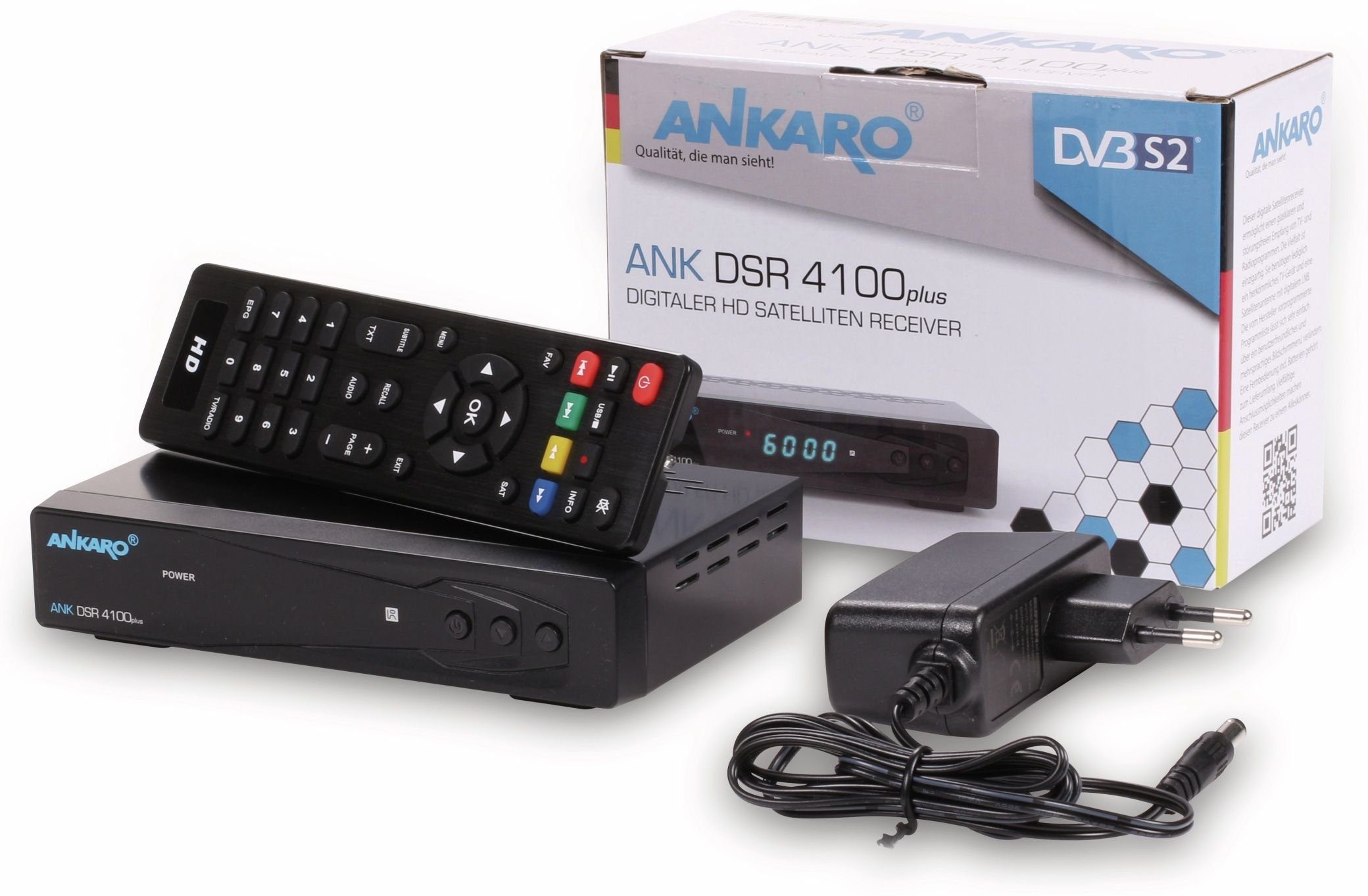 HDTV-Receiver DVB-S Satellitenreceiver 4100plus DSR ANKARO Ankaro
