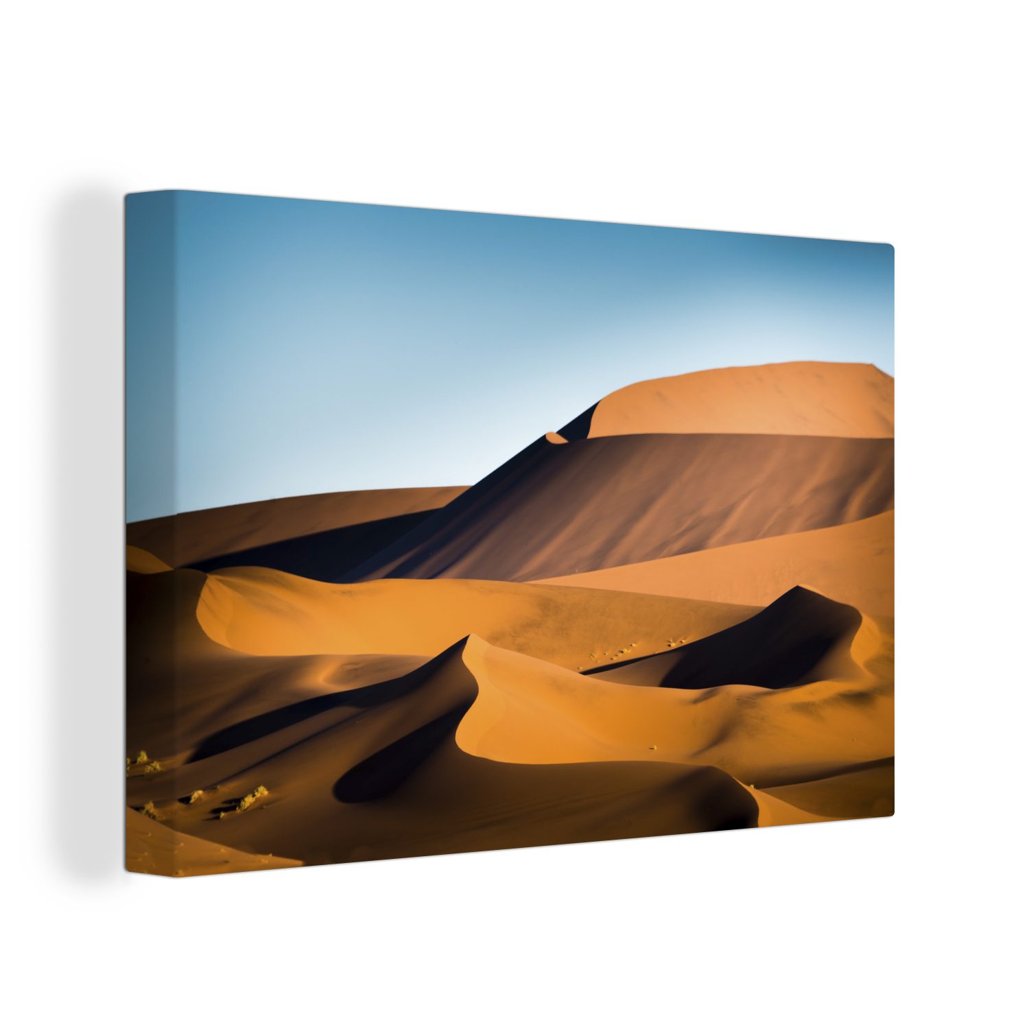 OneMillionCanvasses® Leinwandbild Schatten und Licht in den afrikanischen Sanddünen von Sossusvlei in, (1 St), Wandbild Leinwandbilder, Aufhängefertig, Wanddeko, 30x20 cm