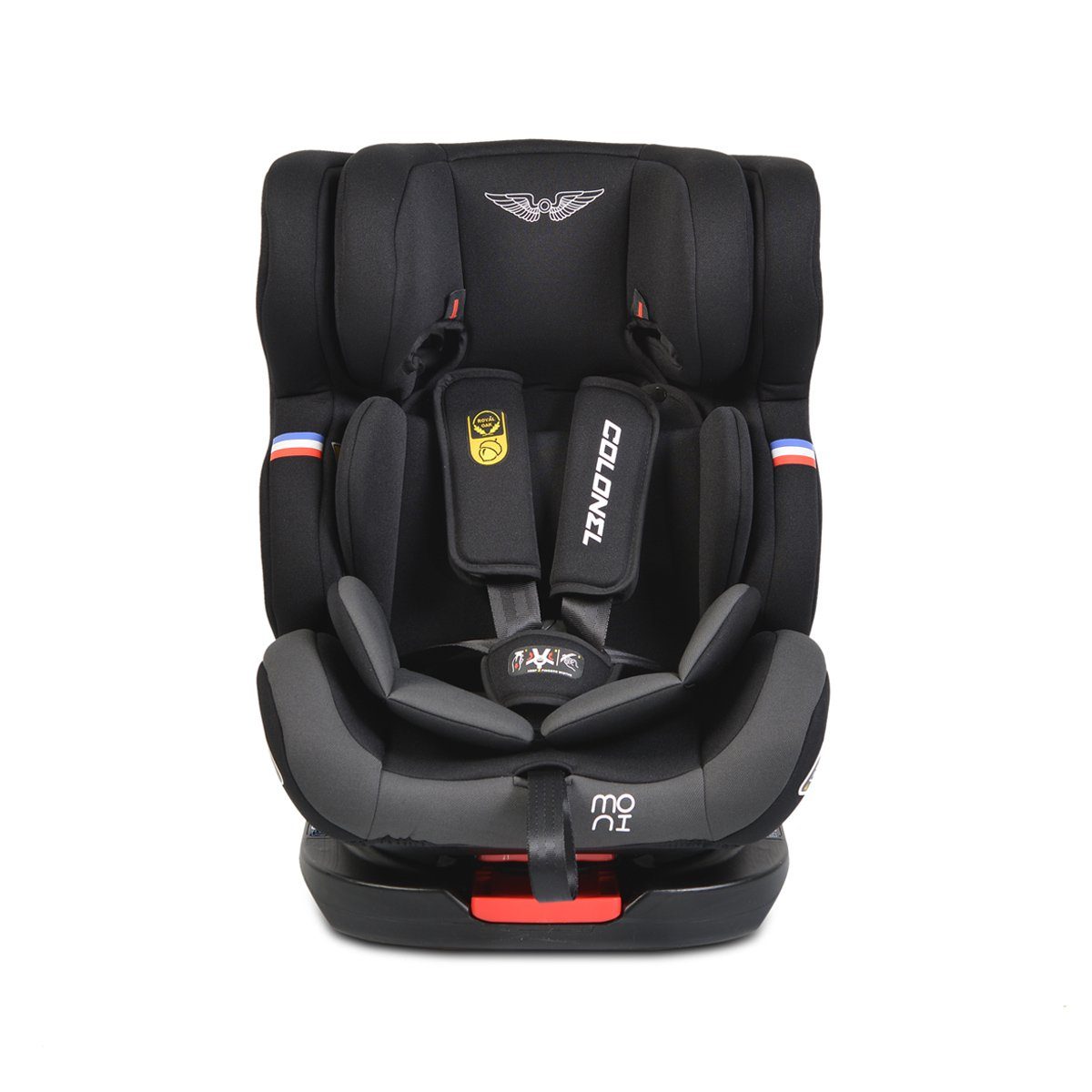 Moni Autokindersitz Kindersitz Isofix 165° Colonel kg, bis: drehbar, 36 0-36 Gruppe kg, dunkelgrau Neigung, 0/1/2/3