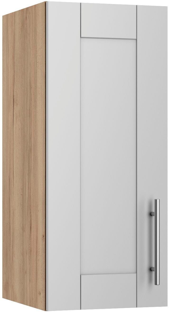 OPTIFIT Hängeschrank Ahus Breite wildeiche matt/wildeiche Nachbildung 30 cm Nachbildung hellgrau 