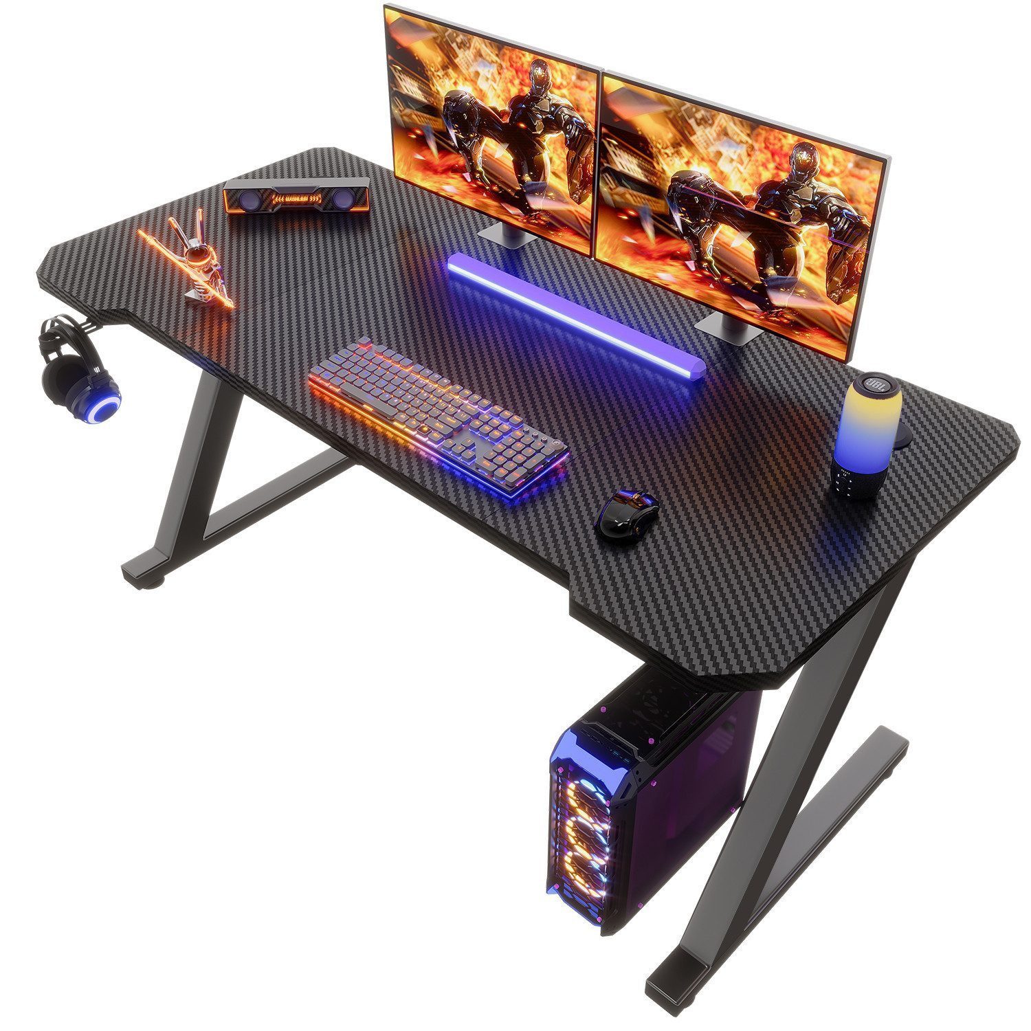 HOMALL Gamingtisch Gaming Tisch Computertisch Schreibtisch 120 x 60 cm, Z-F günstig online kaufen