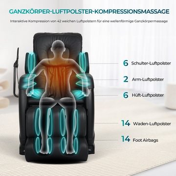 NAIPO Massagesessel, Zero-Gravity Massagestuhl, Wärmefunktion
