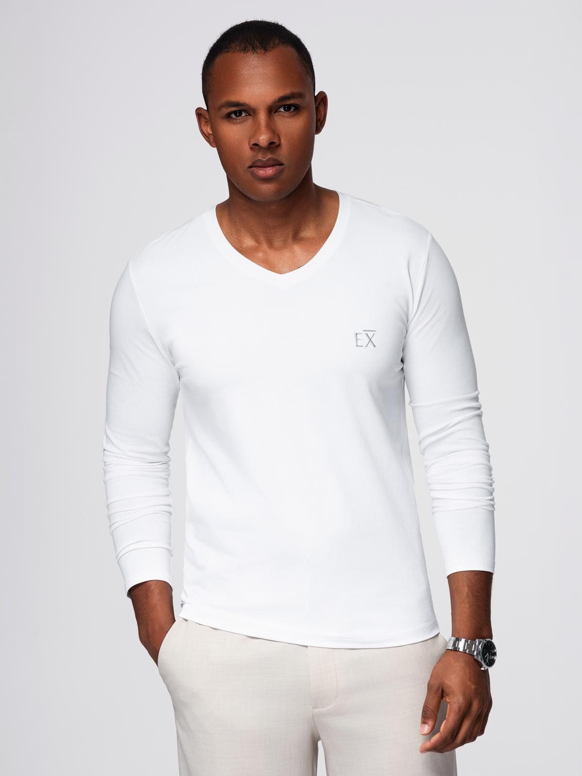 OMBRE Longsleeve Herren V-Ausschnitt SLIM FIT günstig online kaufen