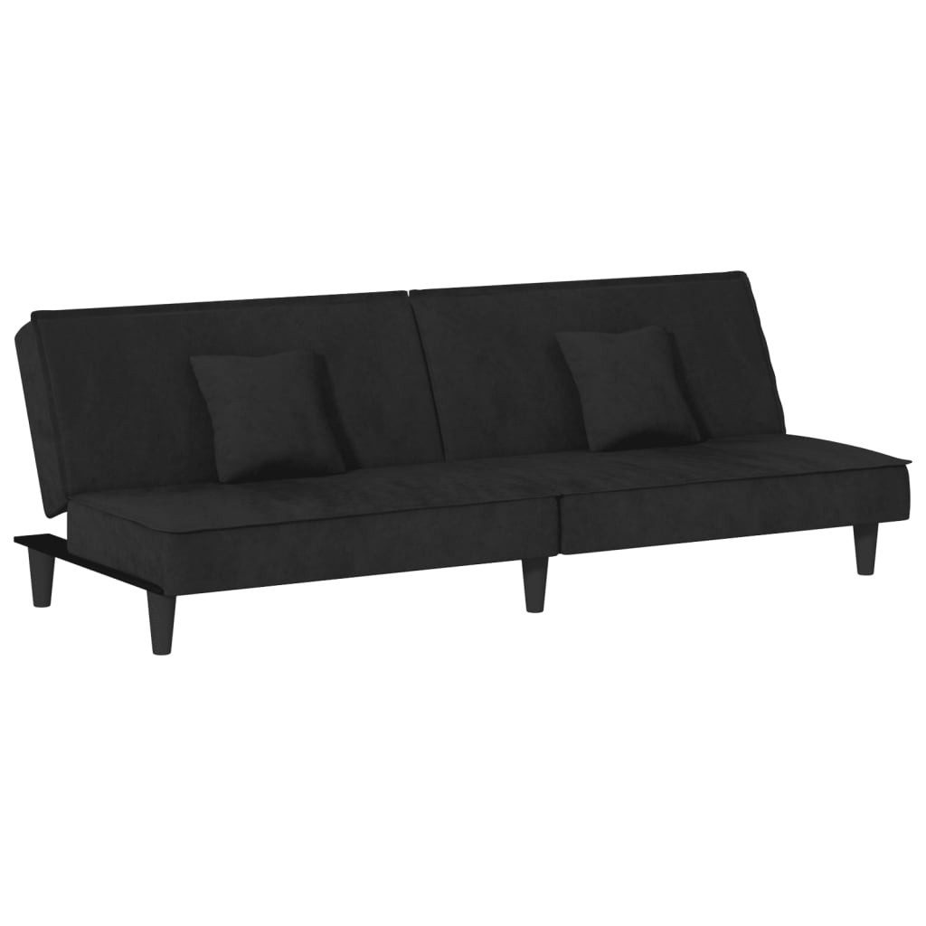 vidaXL Sofa Schlafsofa Schwarz Samt günstig online kaufen