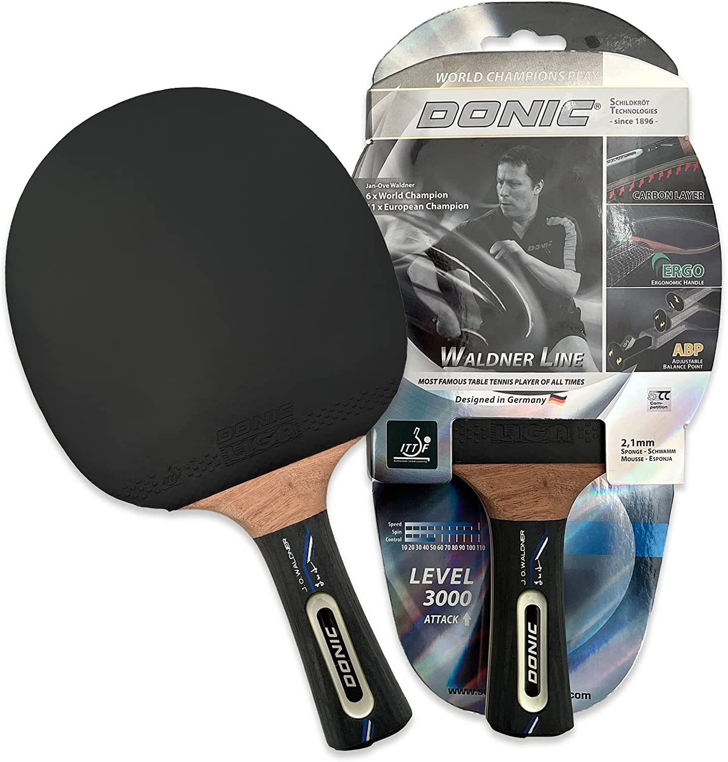 Donic-Schildkröt Tischtennisschläger Waldner 3000, Tischtennis Schläger Racket Table Tennis Bat