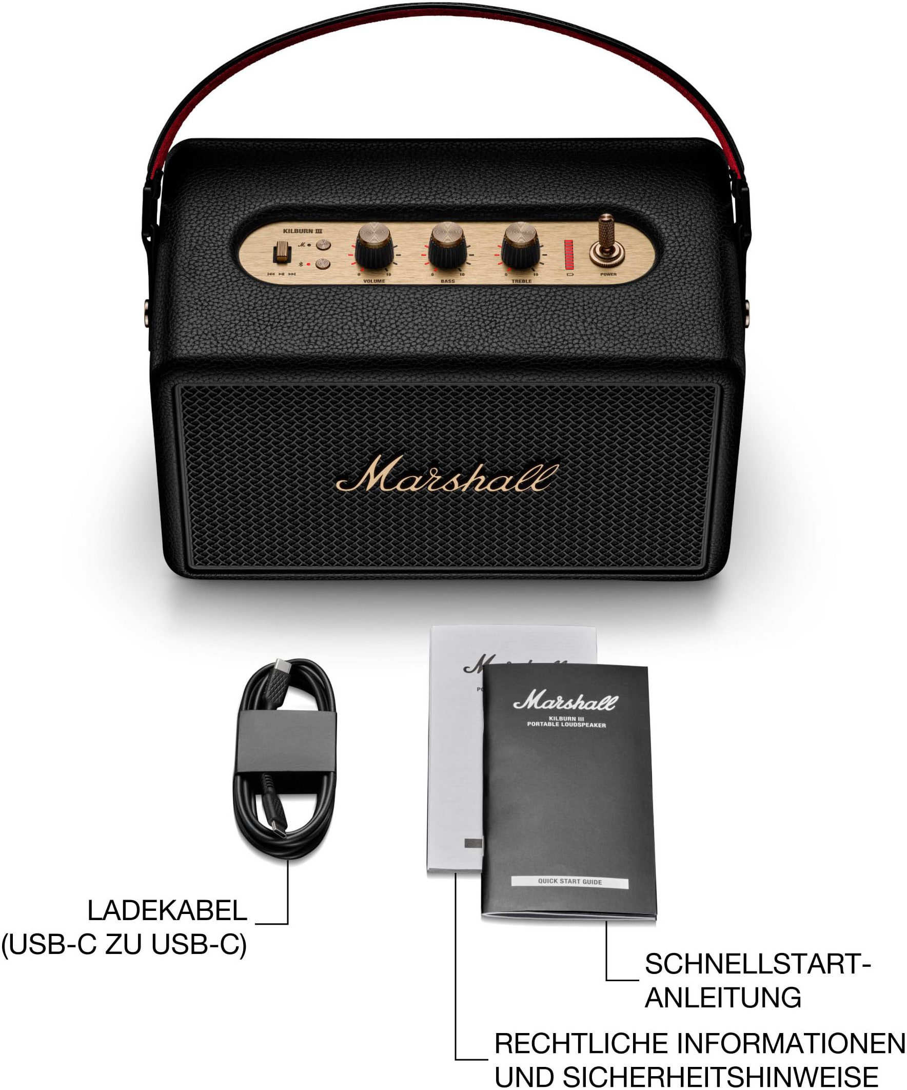 Marshall Kilburn III Portable-Lautsprecher 2.1 (Bluetooth, 50 W)