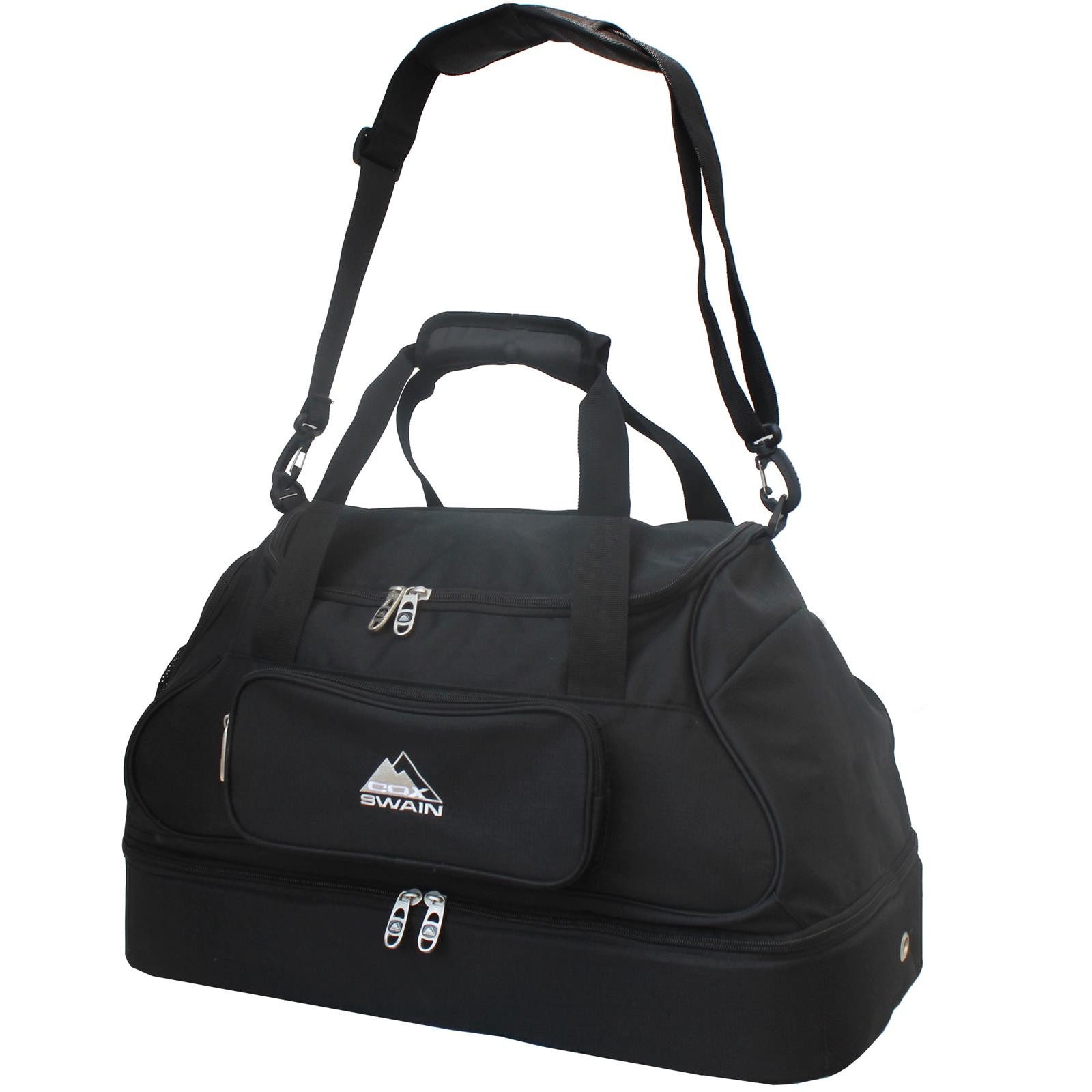 Cox Swain Gymbag Sporttasche Fitness Tasche mit Bodenfach (1-tlg., Gepolsterter und Abnehmbarer Schultergurt), Hartschale mit Reißverschluss und Nass Fach Funktion