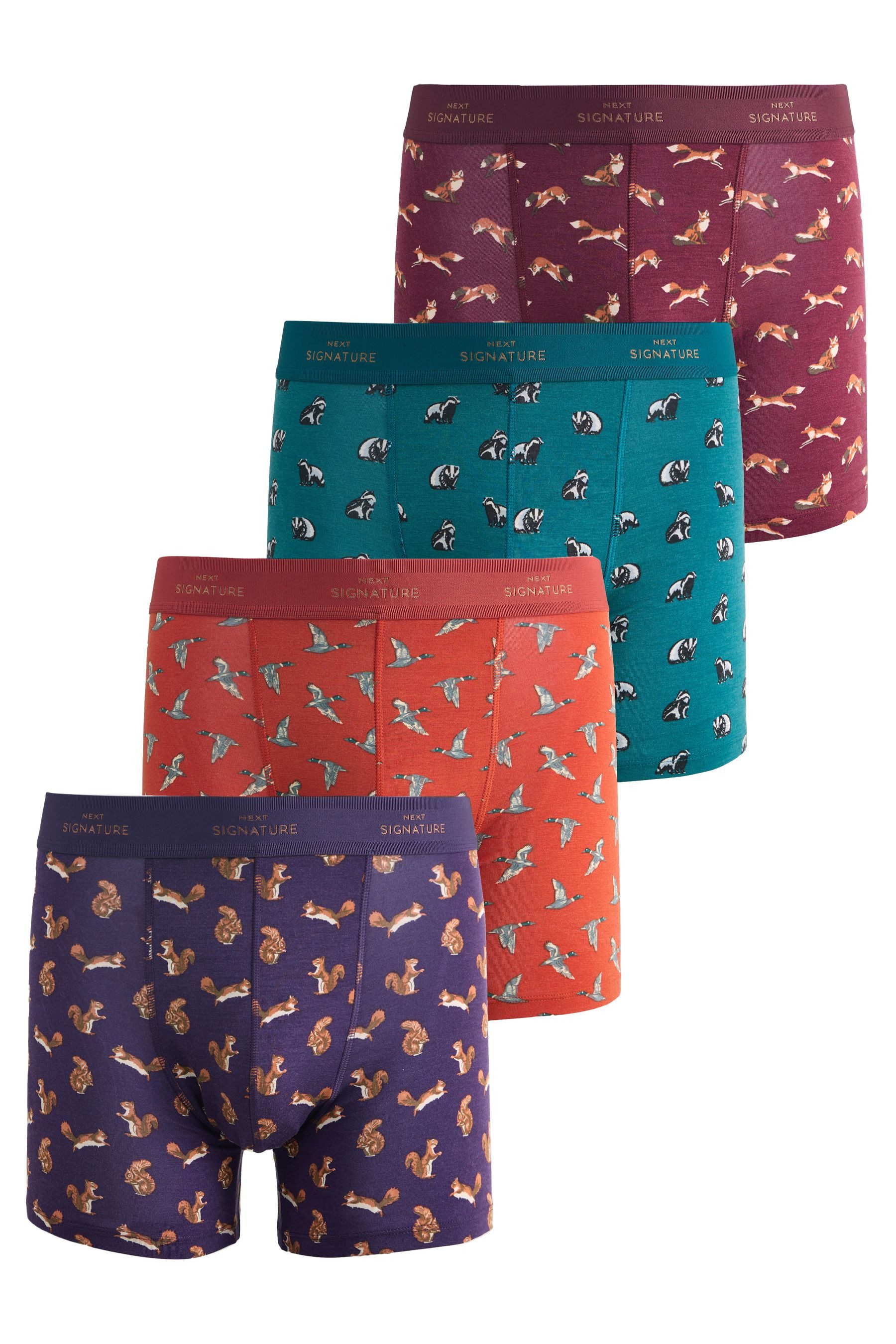 Boxershorts Signature Boxershorts mit Baumwolle, 4er-Pack