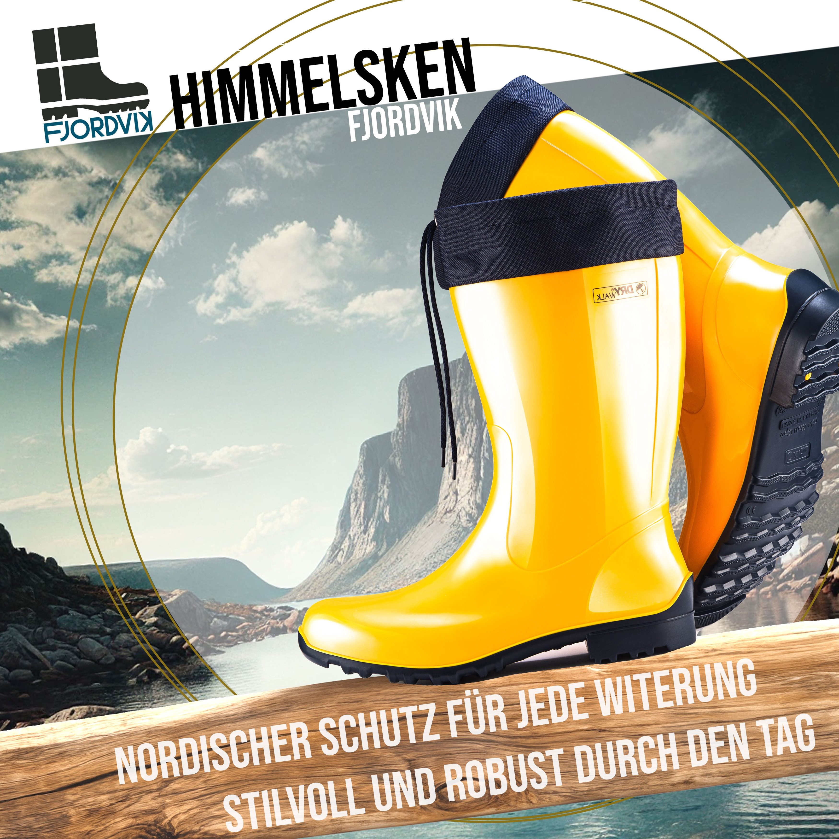 Fjordvik Himmelsken Allwetterstiefel SCF-Glänzend 39 Gelb Gummistiefel Perf günstig online kaufen