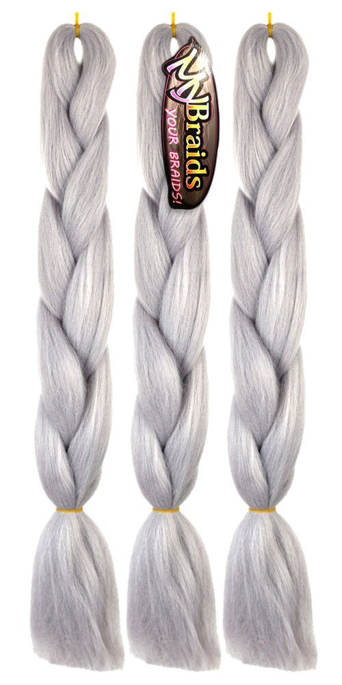 Kunsthaar-Extension Zöpfe YOUR 29-AY Pack Flechthaar BRAIDS! 3er Blau Braids 1-farbig im Jumbo MyBraids